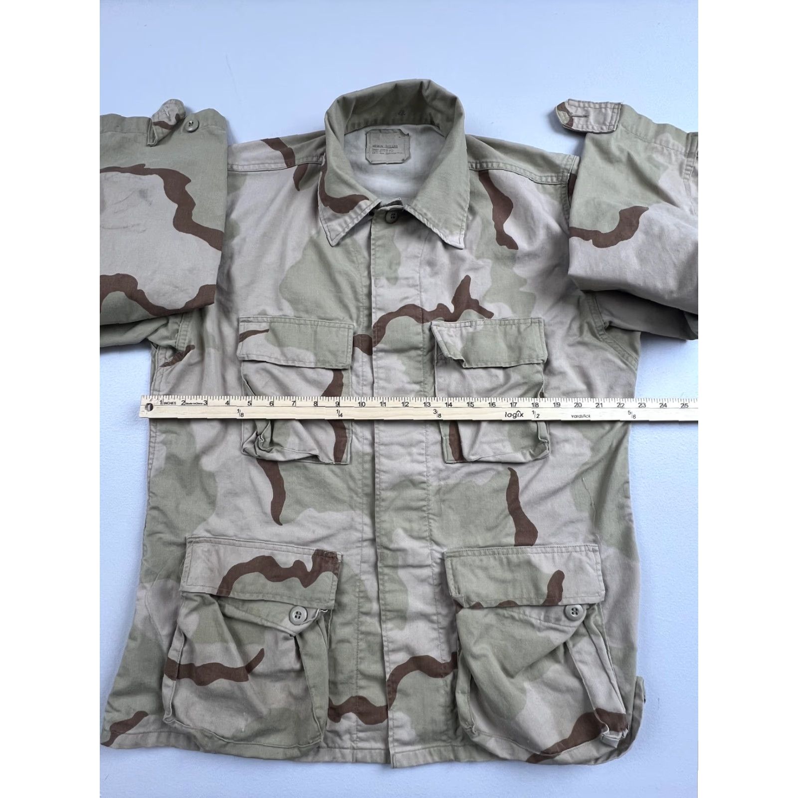 Vintage VINTAGE Military Jacket Mens M Beige Camouflage Desert BDU Field Button Pockets Size US M / EU 48-50 / 2 - 4 Thumbnail