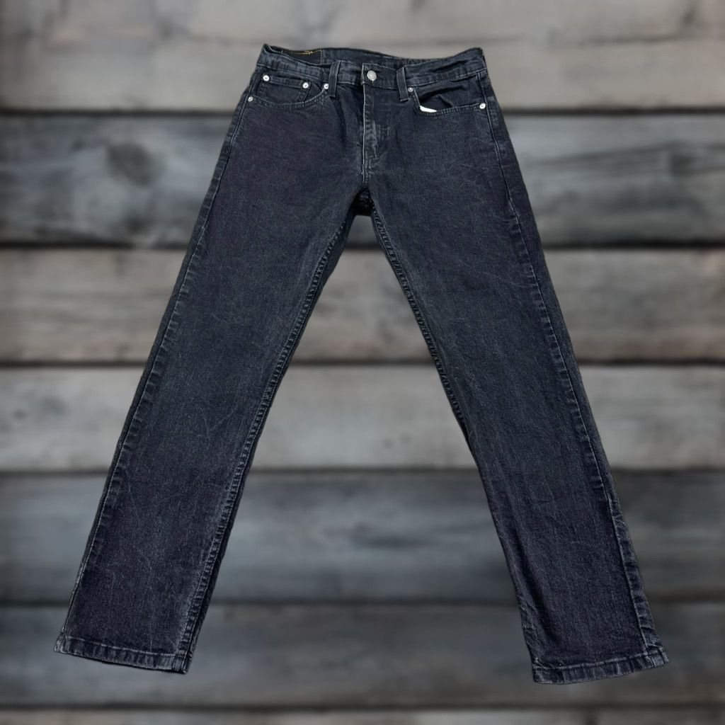 Levi's Levi's 502 Jeans Mens 31x32 Black Tapered Leg Athletic Dark Wash Stretch Denim Jeans Size US 31 - 1 Thumbnail