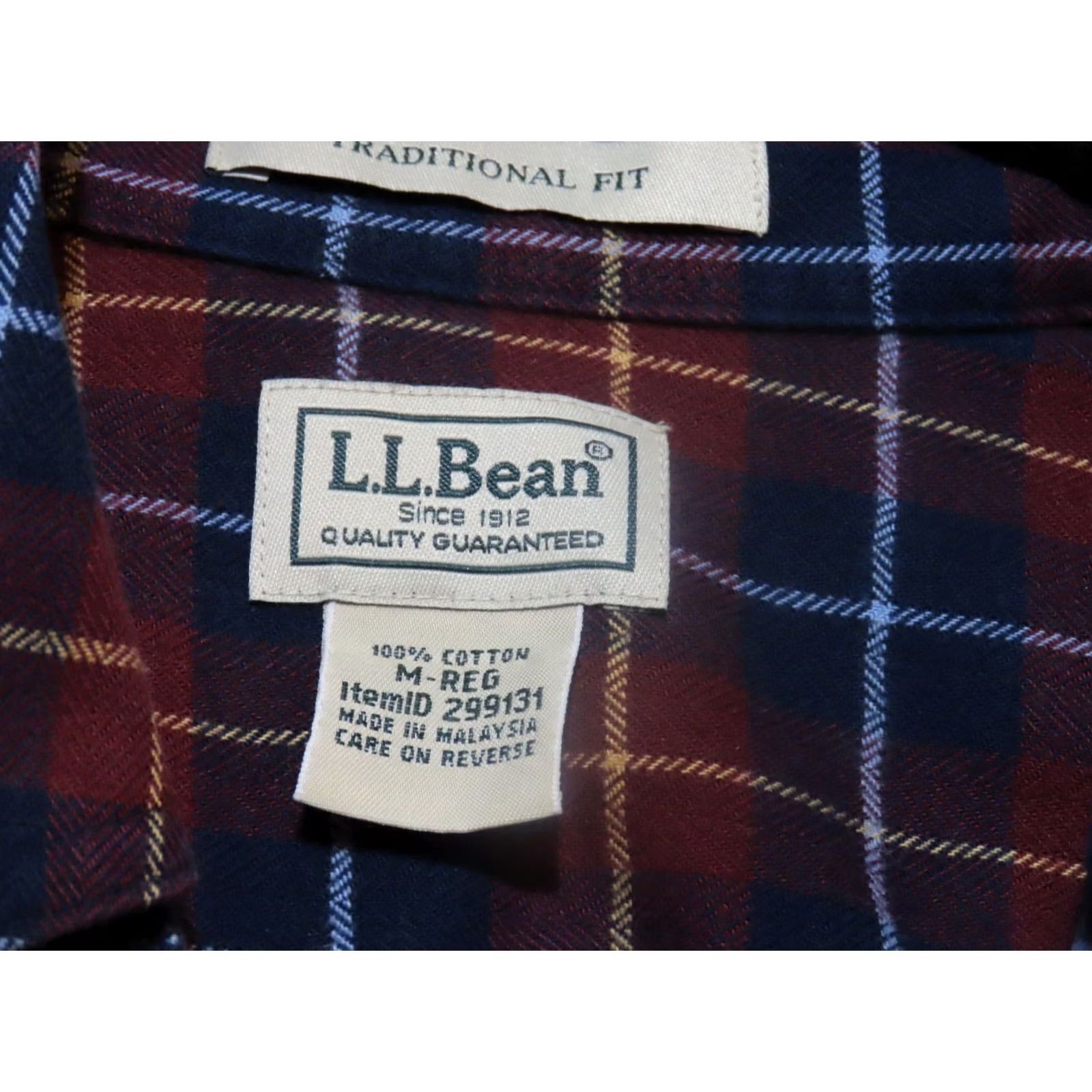 Vintage LL Bean Flannel Shirt Mens M Red Scotch Plaid Traditional Fit Button-Down Collar Long Sleeve Pocket Size US M / EU 48-50 / 2 - 4 Thumbnail