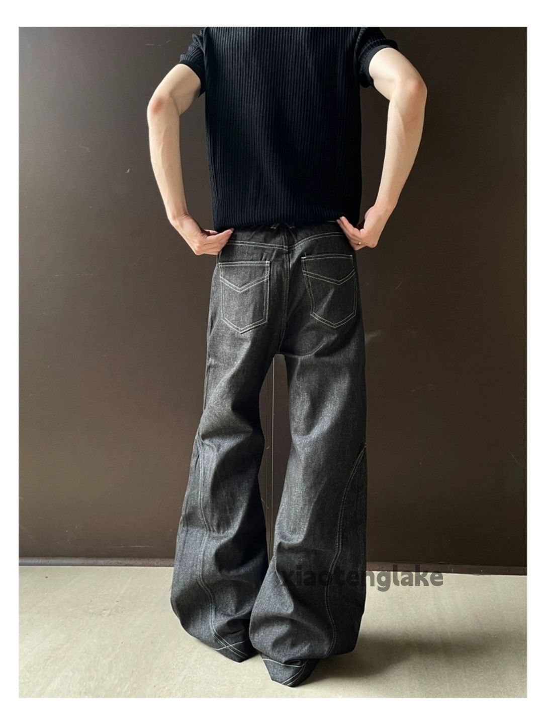 Jean Unisex outdoor punk grunge flared loose baggy jeans Size US 30 / EU 46 - 4 Thumbnail