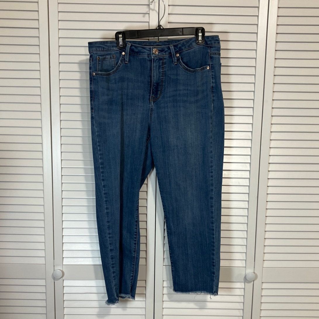 Seven 7 Seven7 Denim Shelby Blue High Rise Straight Capri Jeans 12 Size 34" / US 12 / IT 48 - 1 Thumbnail