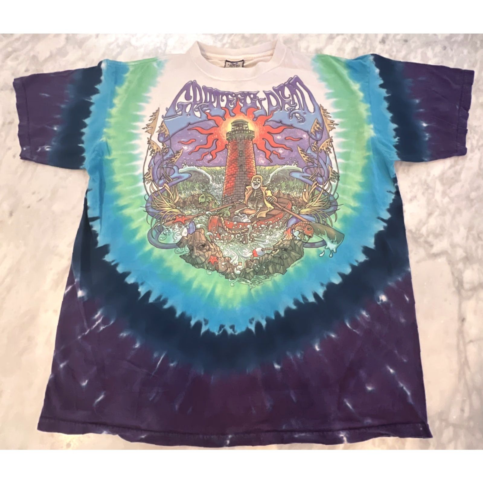 Liquid Blue VINTAGE Grateful Dead T Shirt Liquid Blue 2000 Pirate GDP Bright Blue XL Men Graphic Tee Modern Look: Hippy Size US XL / EU 56 / 4 - 2 Thumbnail