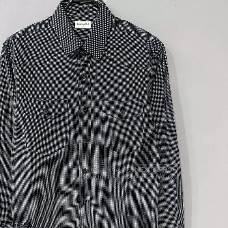 Saint Laurent Paris Saint Laurent Polka Dot Button-Up Shirt. Size US M / EU 48-50 / 2 - 2 Thumbnail