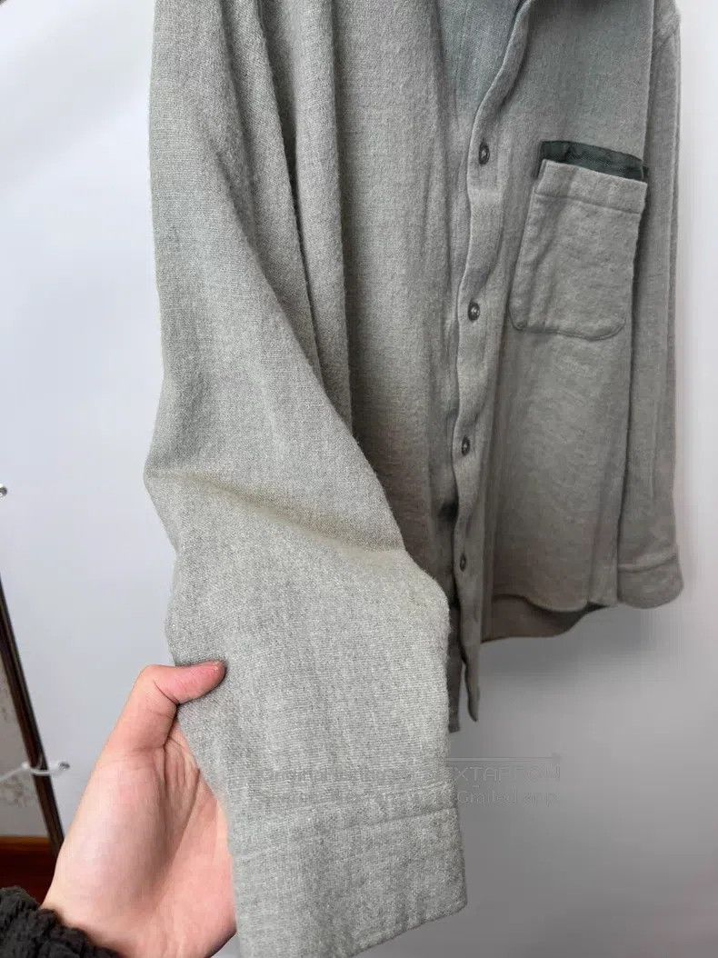 Yohji Yamamoto YOHJI YAMAMOTO Olive Green Wool Shirt Size US L / EU 52-54 / 3 - 4 Thumbnail