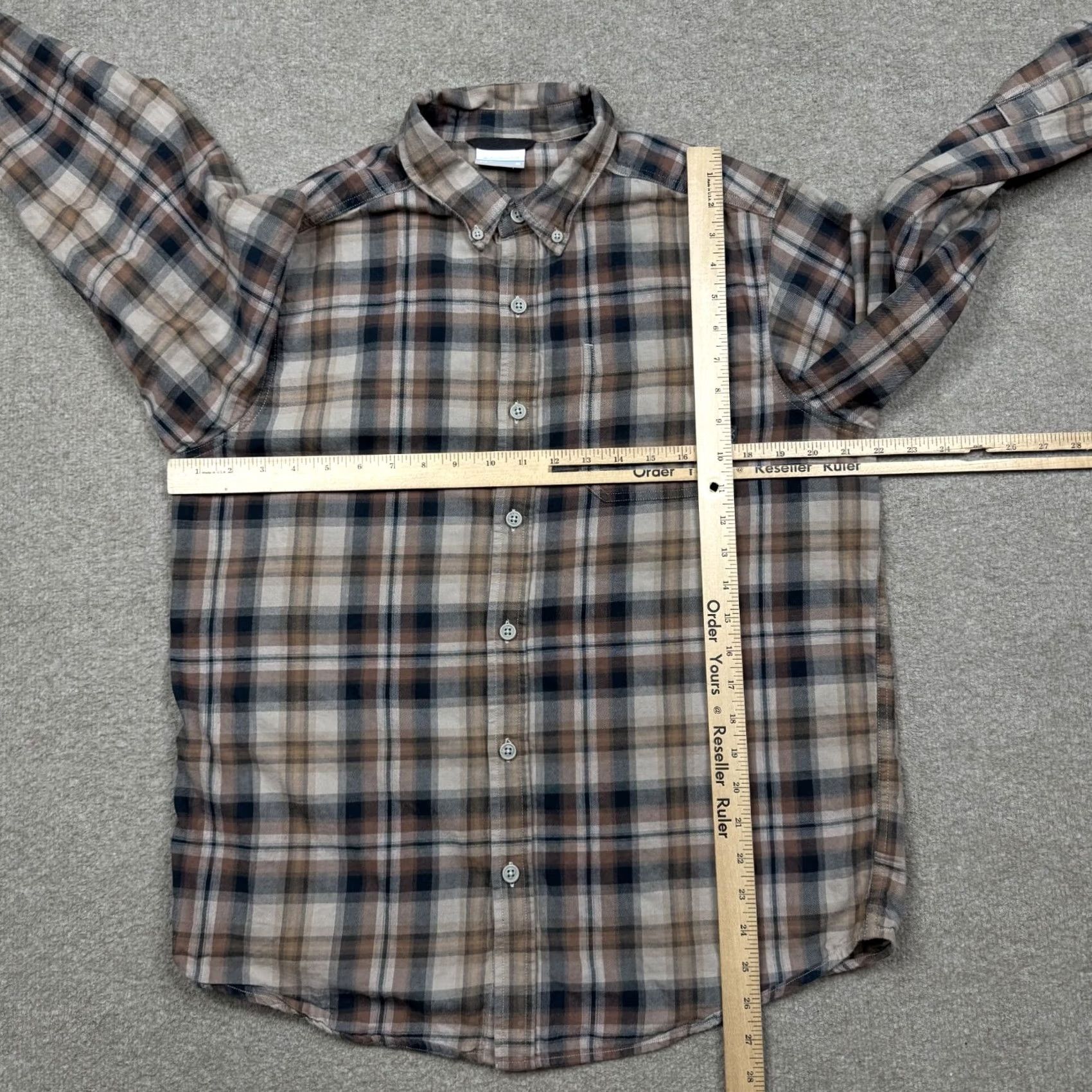 Vintage Columbia Shirt Mens M Brown Men Size Button Plaid Long Sleeve Outdoor Camp Hunt Size US M / EU 48-50 / 2 - 4 Thumbnail