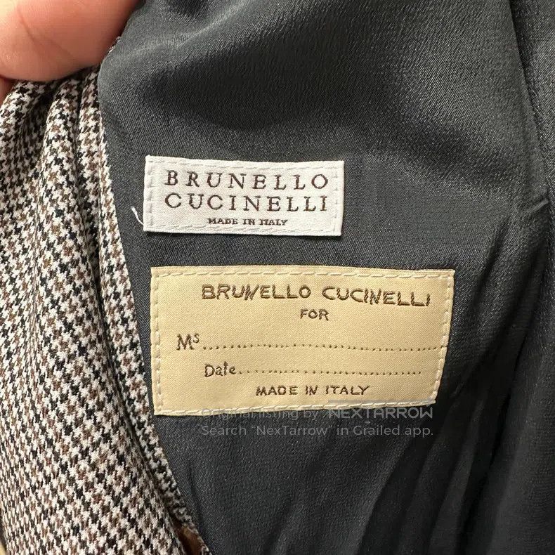 Brunello Cucinelli Brunello Cucinelli Houndstooth wool blazer Size M / US 6-8 / IT 42-44 - 3 Thumbnail