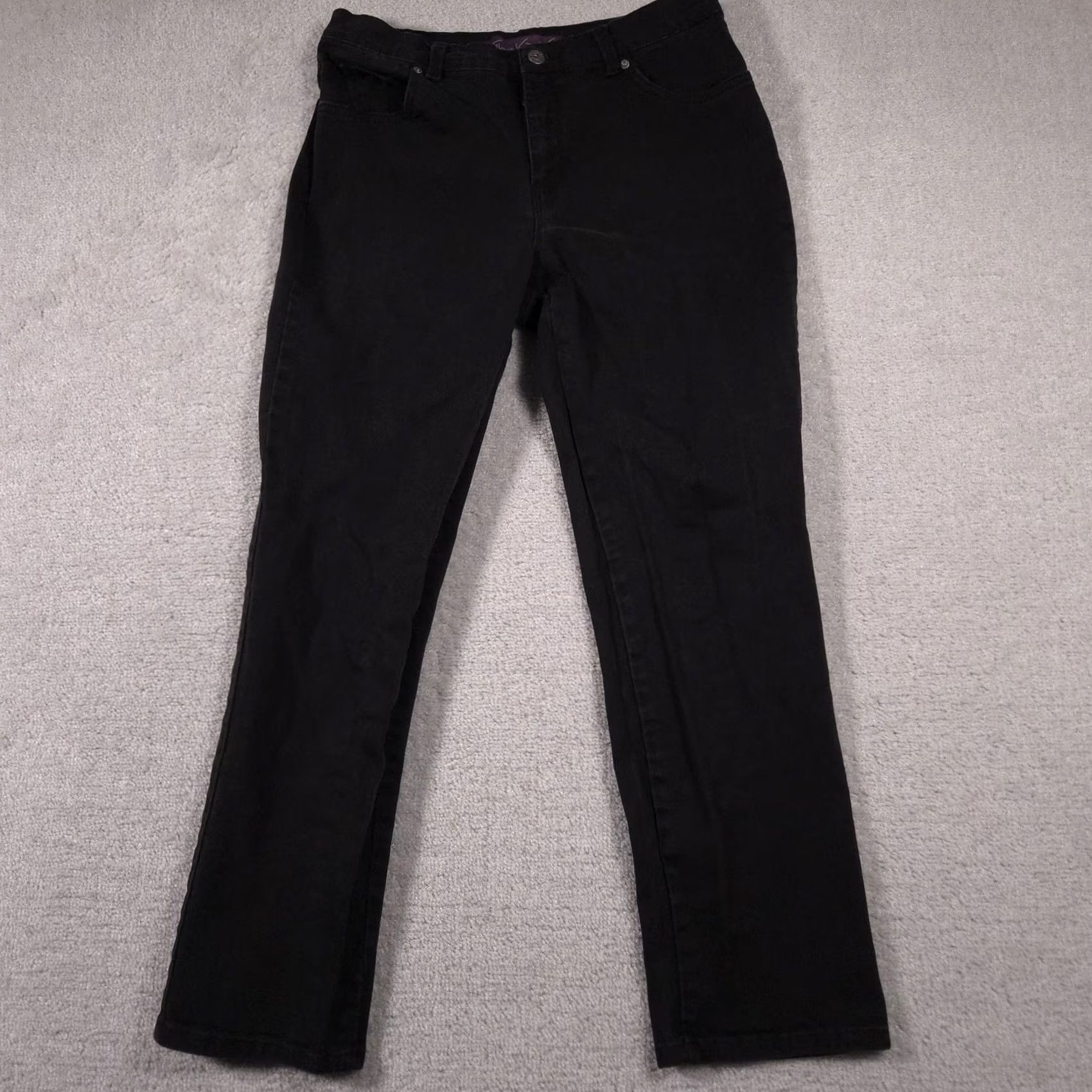 Gloria Vanderbilt Gloria Vanderbilt Jeans Womens 10 Short Black Stretch Denim Straight 5 Pocket Size 32" / US 10 / IT 46 - 2 Thumbnail