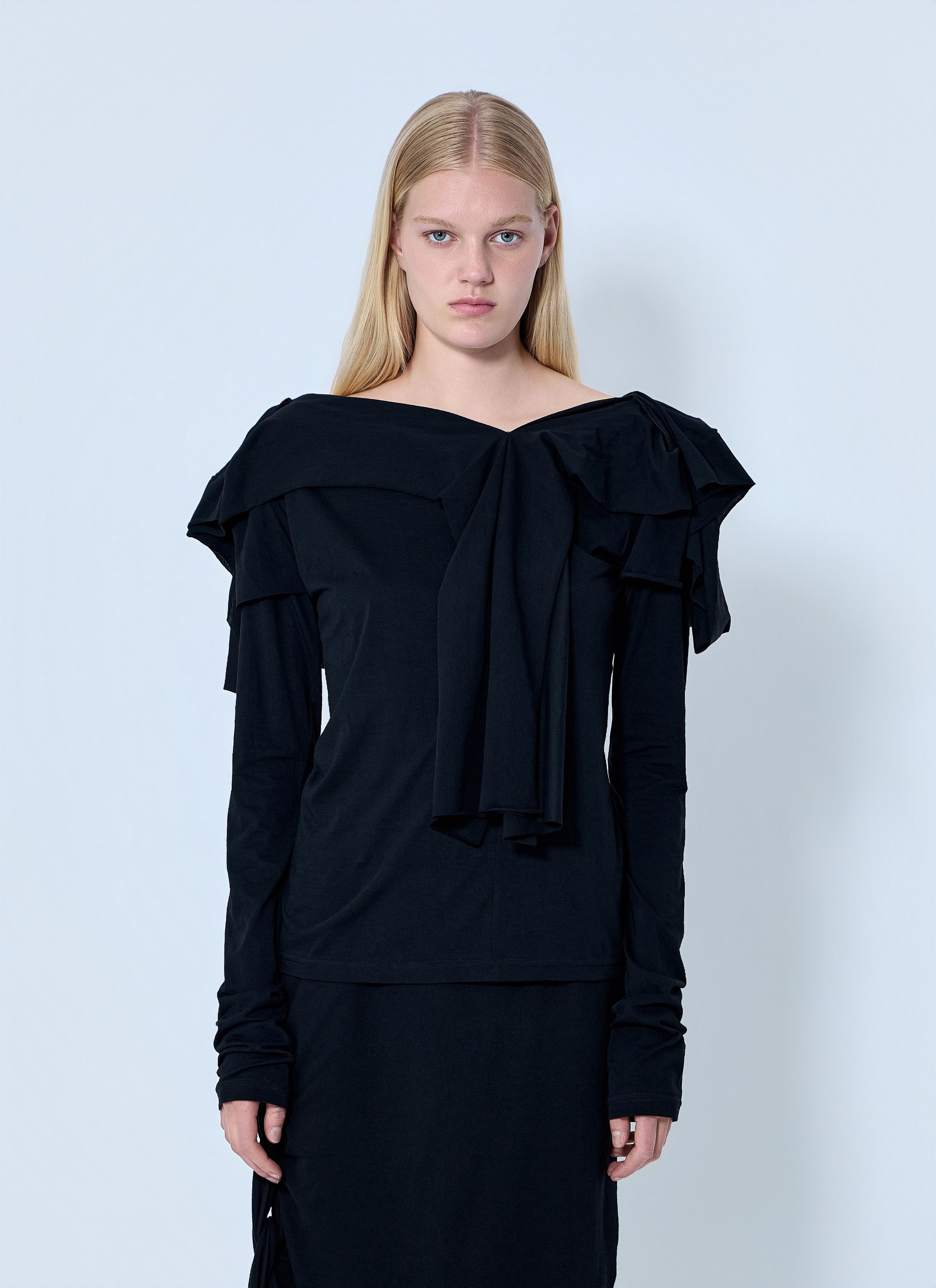 Yohji Yamamoto Supima Single Jersey Big Collar Top Size M / US 6-8 / IT 42-44 - 1 Thumbnail