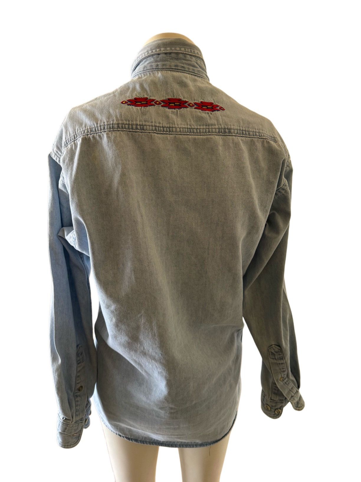 Vintage Women’s 90s vintage denim 100% cotton button up southwestern Size M / US 6-8 / IT 42-44 - 2 Thumbnail