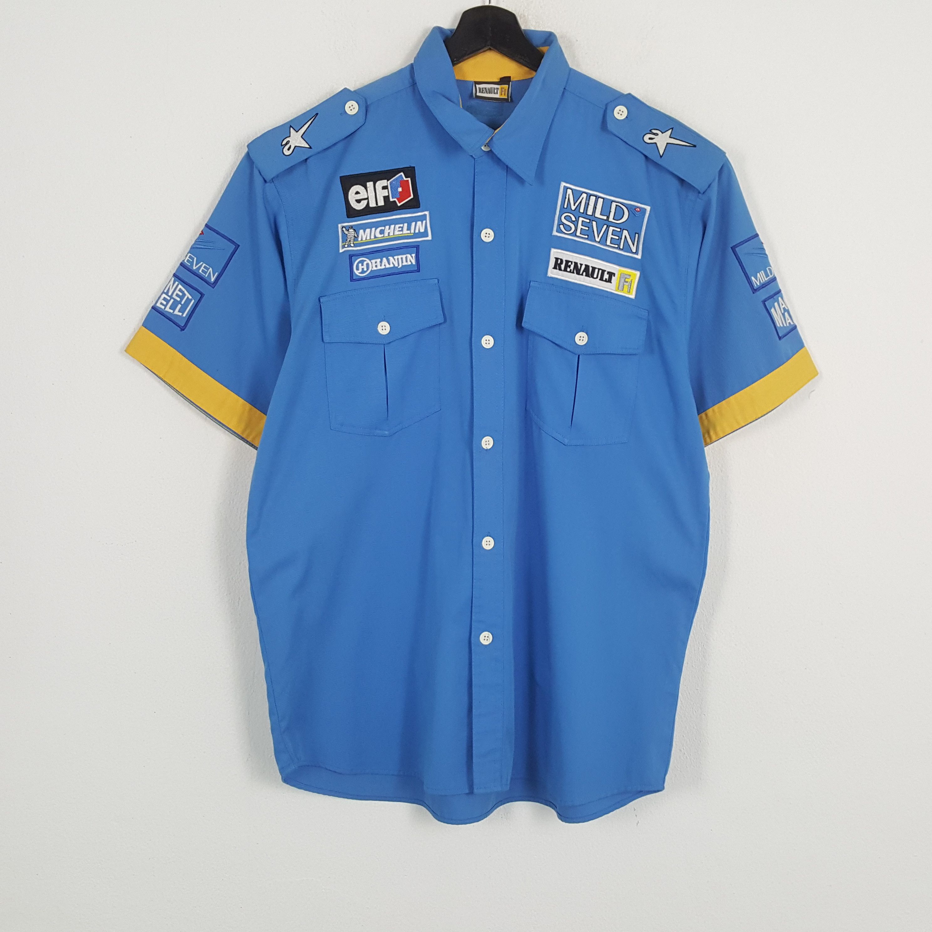 Vintage RENAULT F1 MAGNETI MARELLI Racing Style Shirt Size US XL / EU 56 / 4 - 3 Thumbnail