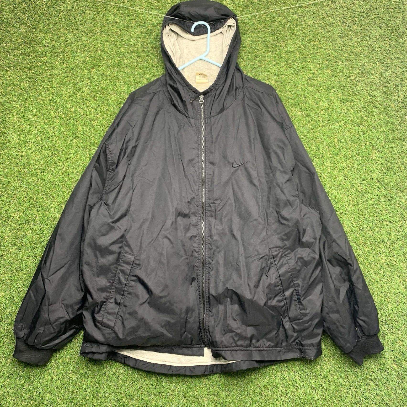 Nike VINTAGE Nike Jacket Mens L Black Fleece Lined Puffer Hooded Full Zip 90s Size US L / EU 52-54 / 3 - 2 Thumbnail