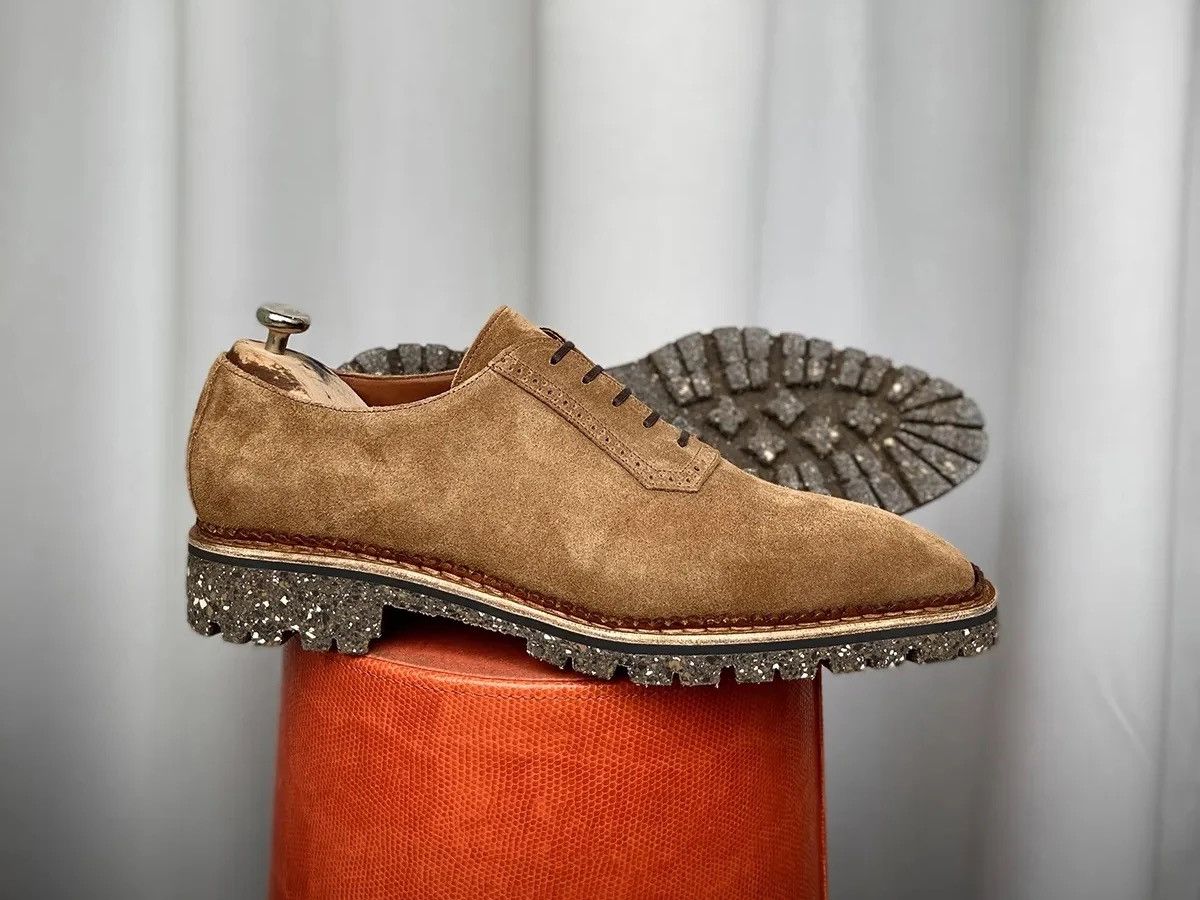 Japanese Brand RRP 1100$ Caulaincourt Leather Sued Vibram Shoes Size US 8 / EU 41 - 12 Thumbnail