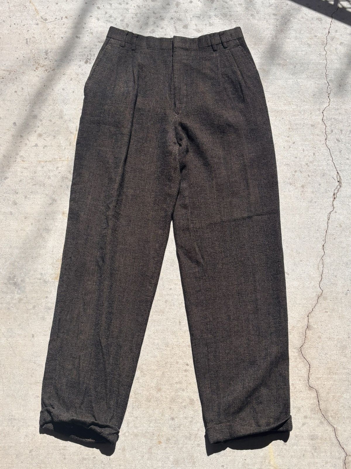 Japanese Brand Vintage Japanese Wool / Rayon Blend Suiting Pants Size US 32 / EU 48 - 1 Thumbnail