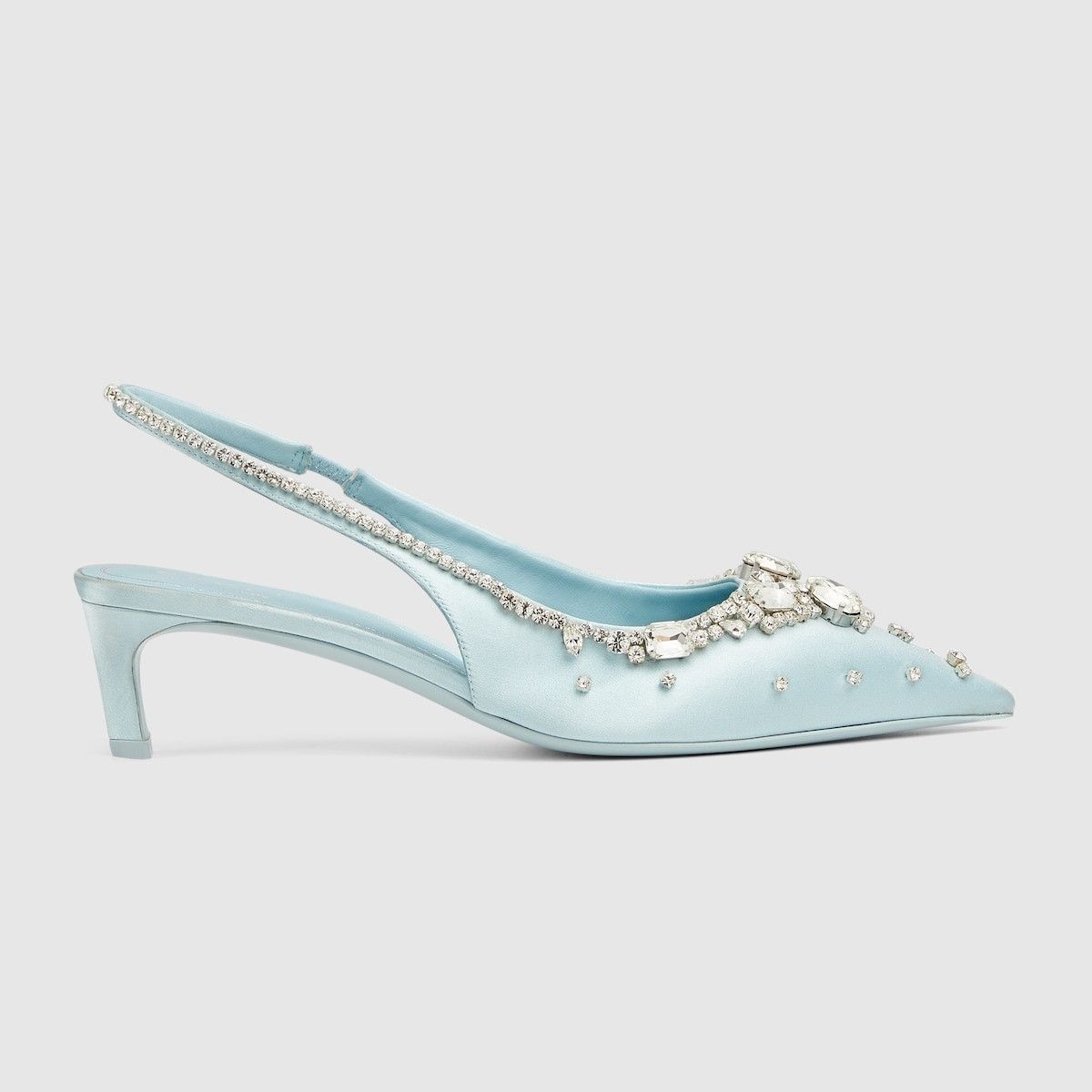 Gucci oc11z1025 Pumps With Crystals in Light Blue Size US 7 / IT 37 - 1 Thumbnail