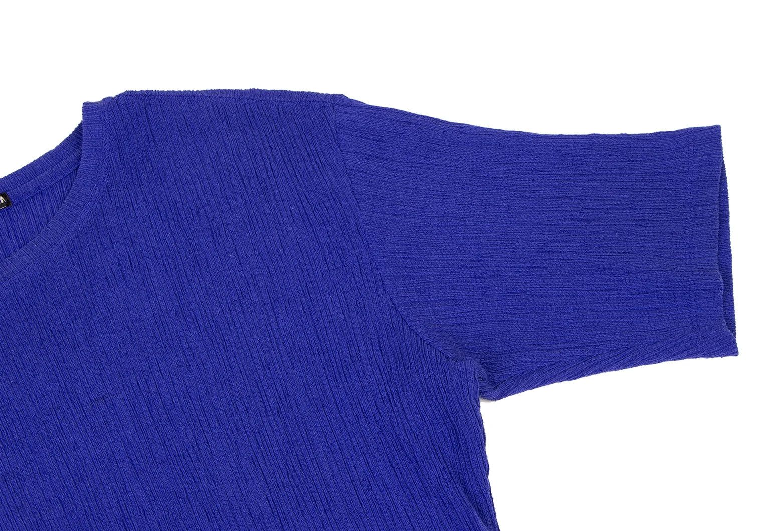Issey Miyake Poly Cotton Short Sleeve Knit Top in Blue 4 Size US XL / EU 56 / 4 - 5 Thumbnail