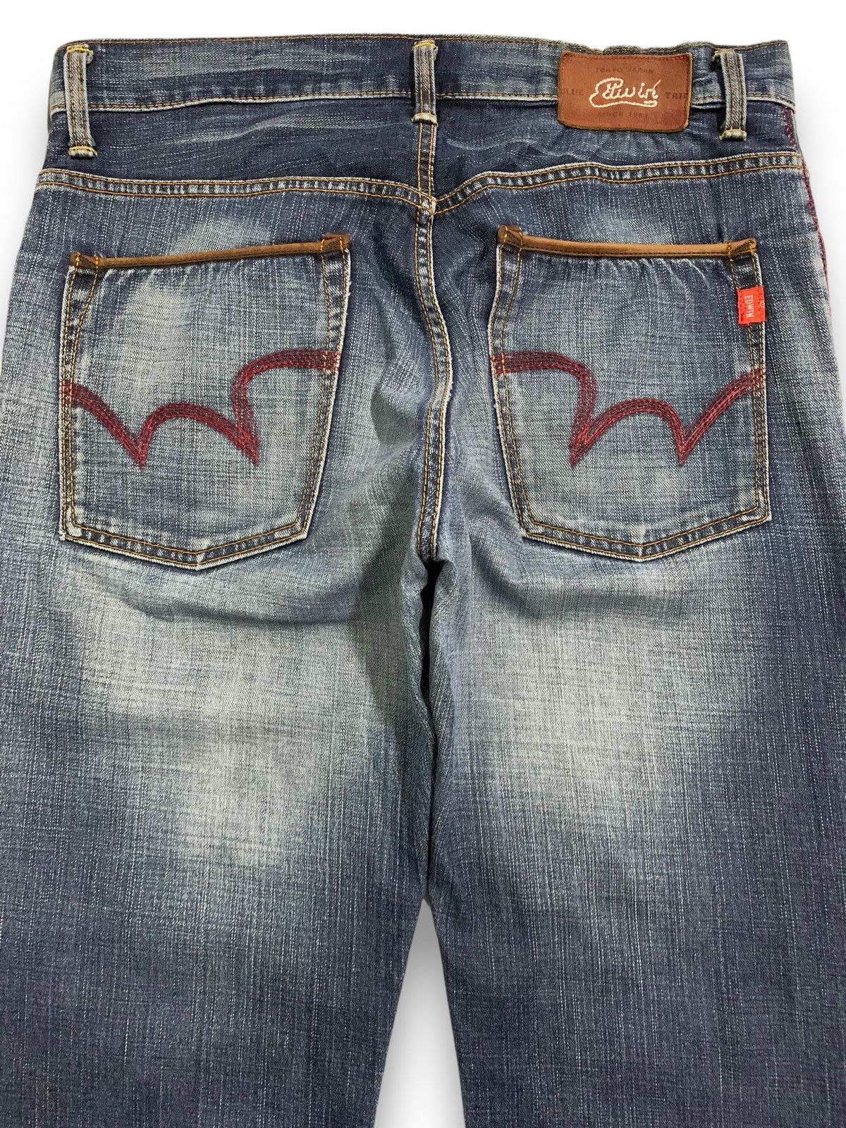 Edwin Vintage Edwin Blue Trip Relaxed Fit Distressed Grunge Jeans Size US 34 / EU 50 - 11 Thumbnail
