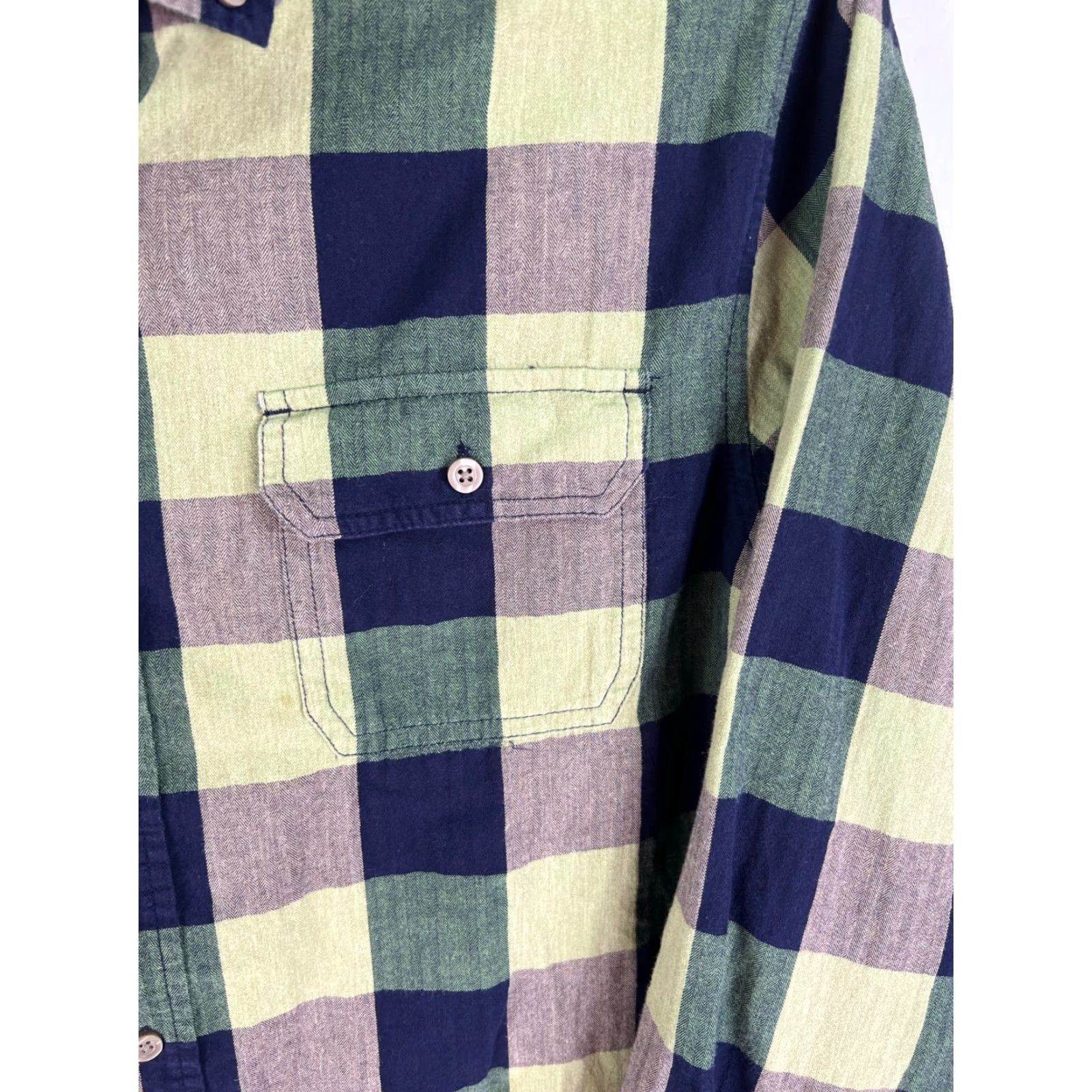 Vintage VINTAGE Ocean & Coast Plaid Button Down Shirt Mens Size L Blue Yellow Long Sleeve Size US L / EU 52-54 / 3 - 3 Thumbnail