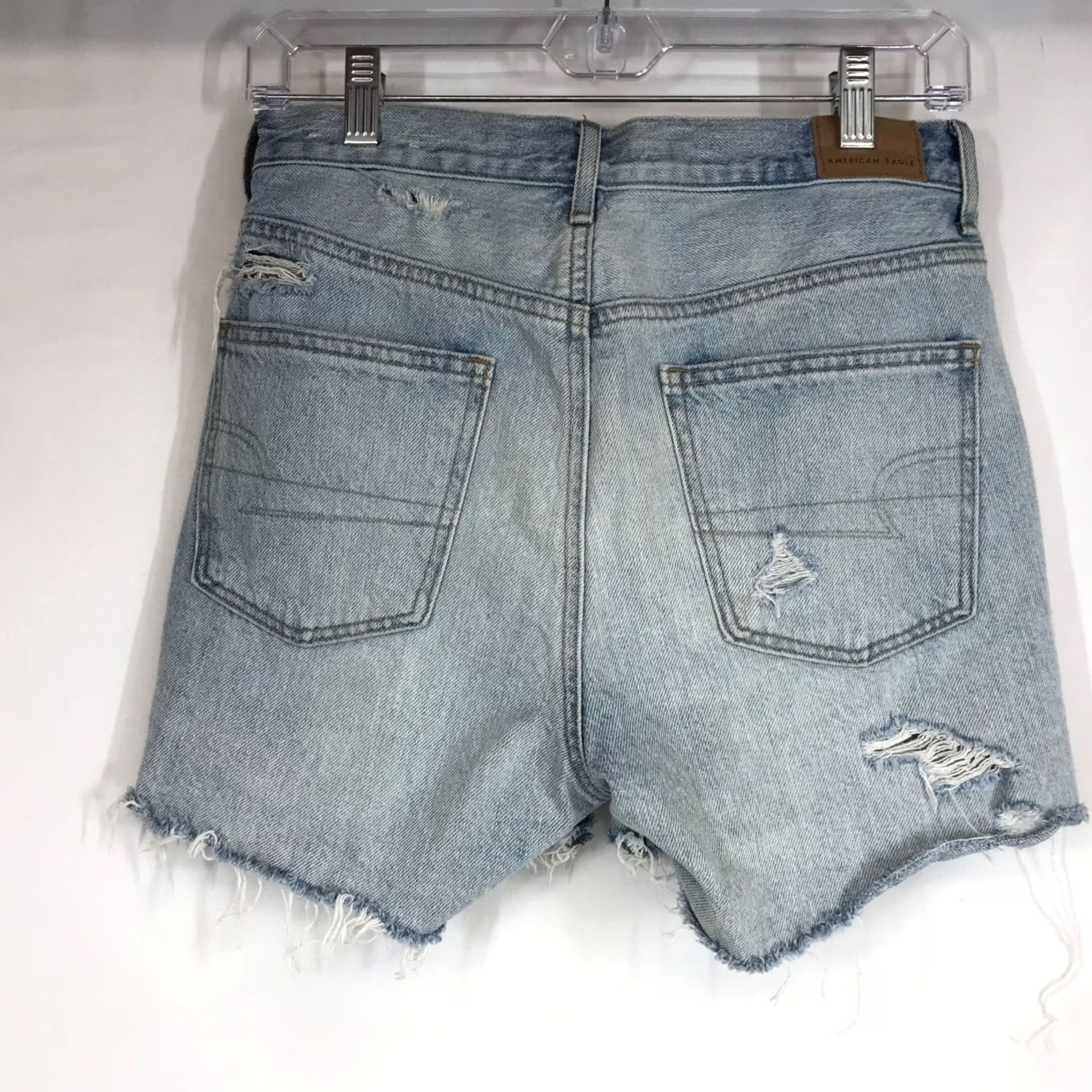 Vintage AMERICAN EAGLE Shorts 90s Boyfriend Blue Womens 0 Size 25" / US 0 / IT 36 - 4 Thumbnail