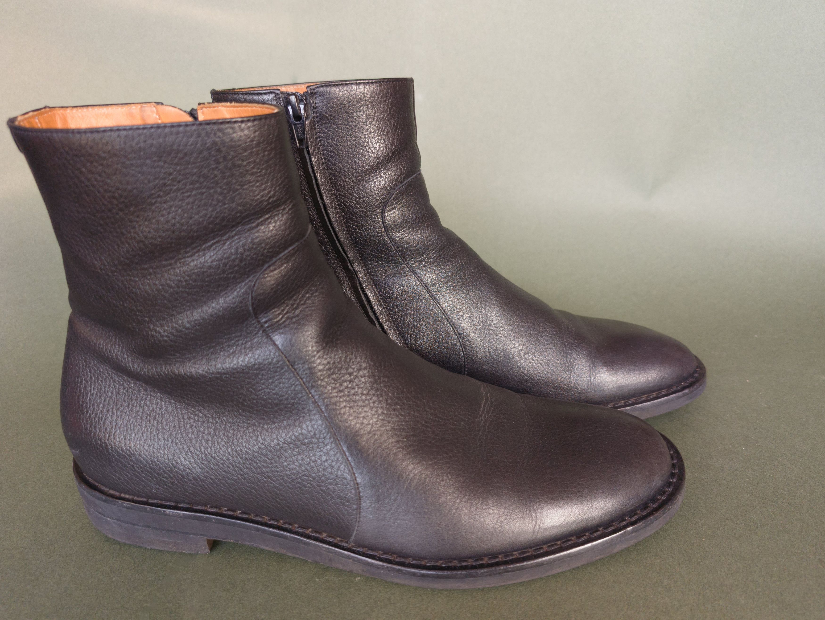 Maison Margiela Maison Margiela Pebbled Leather Side Zip Boots Size US 11 / EU 44 - 1 Thumbnail
