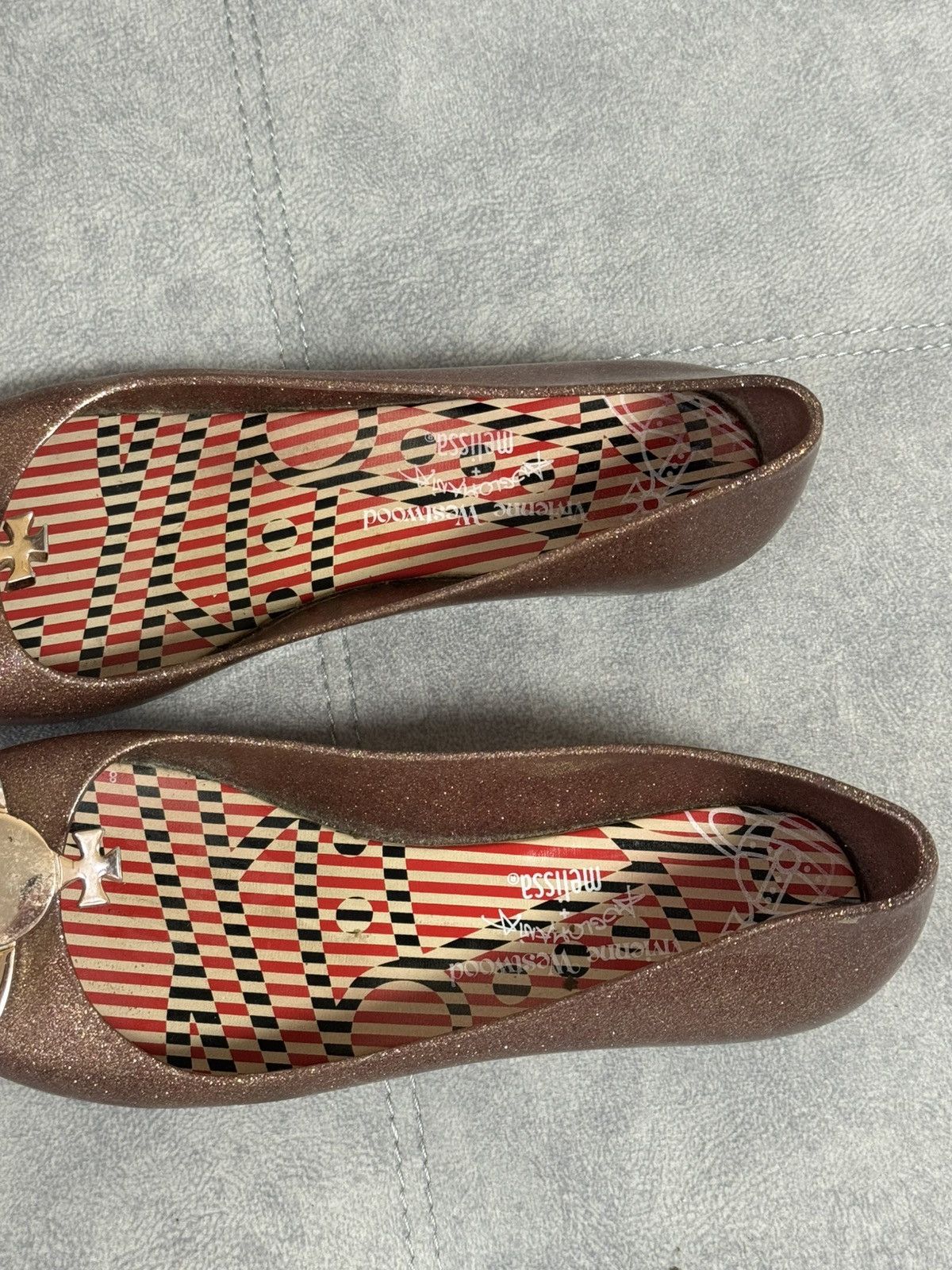 Vivienne Westwood Vintage Vivienne Westwood Melissa Rose Glitter Shoes Slip-On Size US 7 / IT 37 - 7 Thumbnail