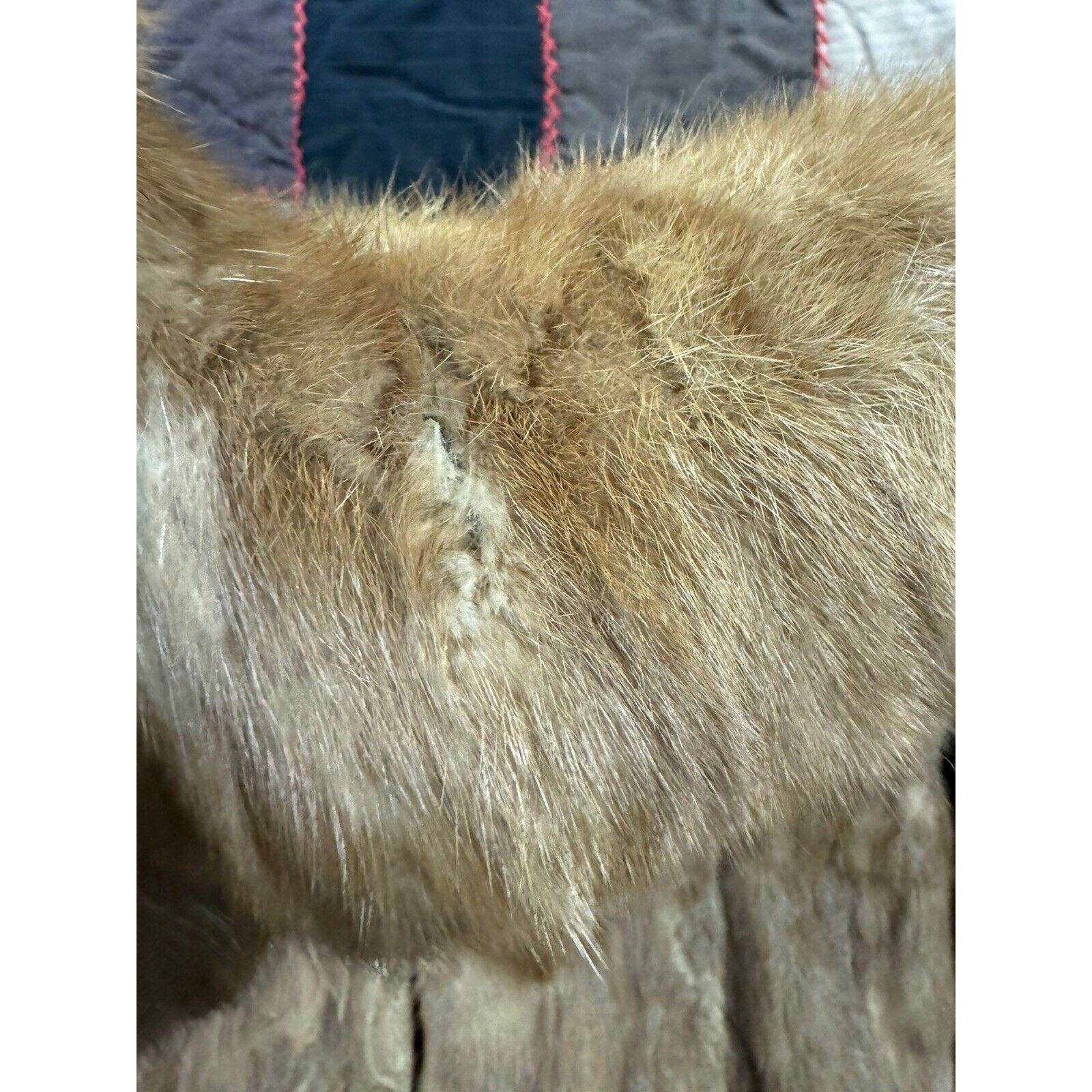 Other True Vintage 1950s Brown Mink Coat Winter Mob Boss Women’s M Size M / US 6-8 / IT 42-44 - 8 Thumbnail