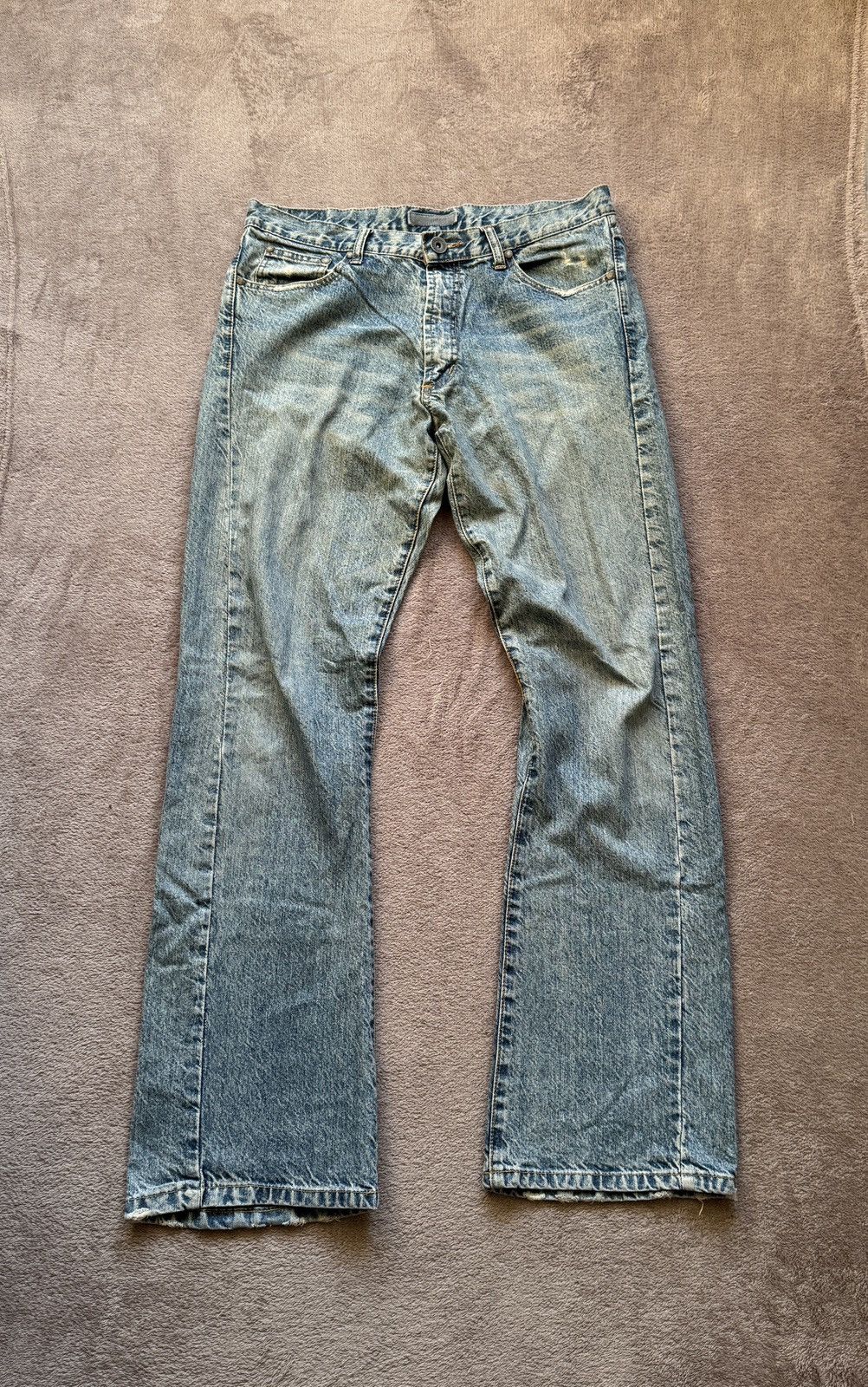 Japanese Brand Helmut Lang Vibe Americana Vintage Jean Ripped Mudwash Denim Size US 32 / EU 48 - 1 Thumbnail