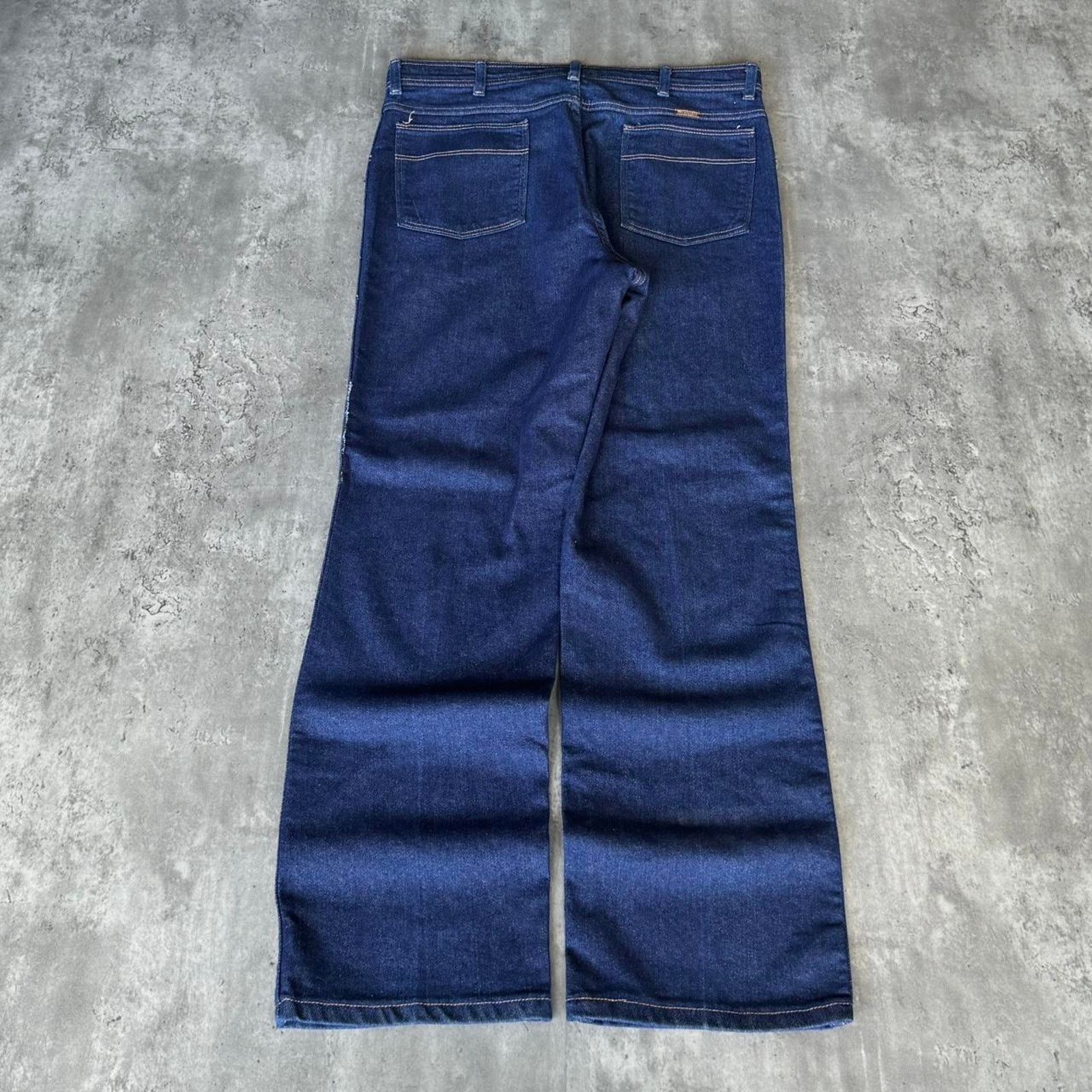 Levi's × Wrangler Vintage 90s Made In USA Embroidered Dark Wash Denim Jeans Size US 36 / EU 52 - 2 Thumbnail