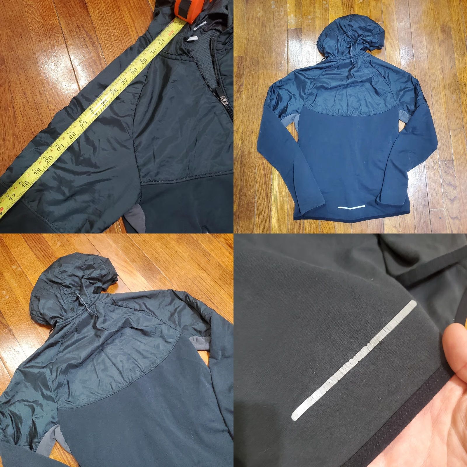 Nike Nike Running Jacket Mens Small Black Dri-Fit Full Zip Hooded Reflective 453473-011 Size US S / EU 44-46 / 1 - 8 Thumbnail