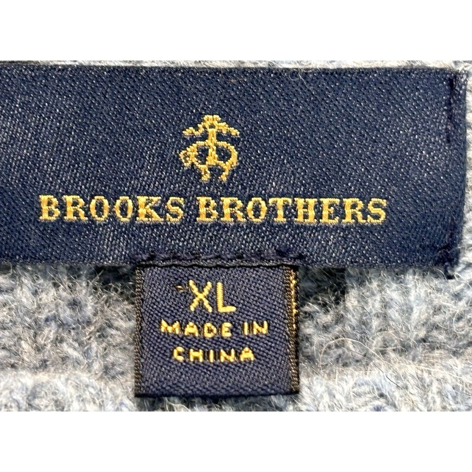 Brooks Brothers Brooks Brothers Wool Cable-Knit Sweater X-Large Blue Crew Neck Mens Size US XL / EU 56 / 4 - 5 Thumbnail