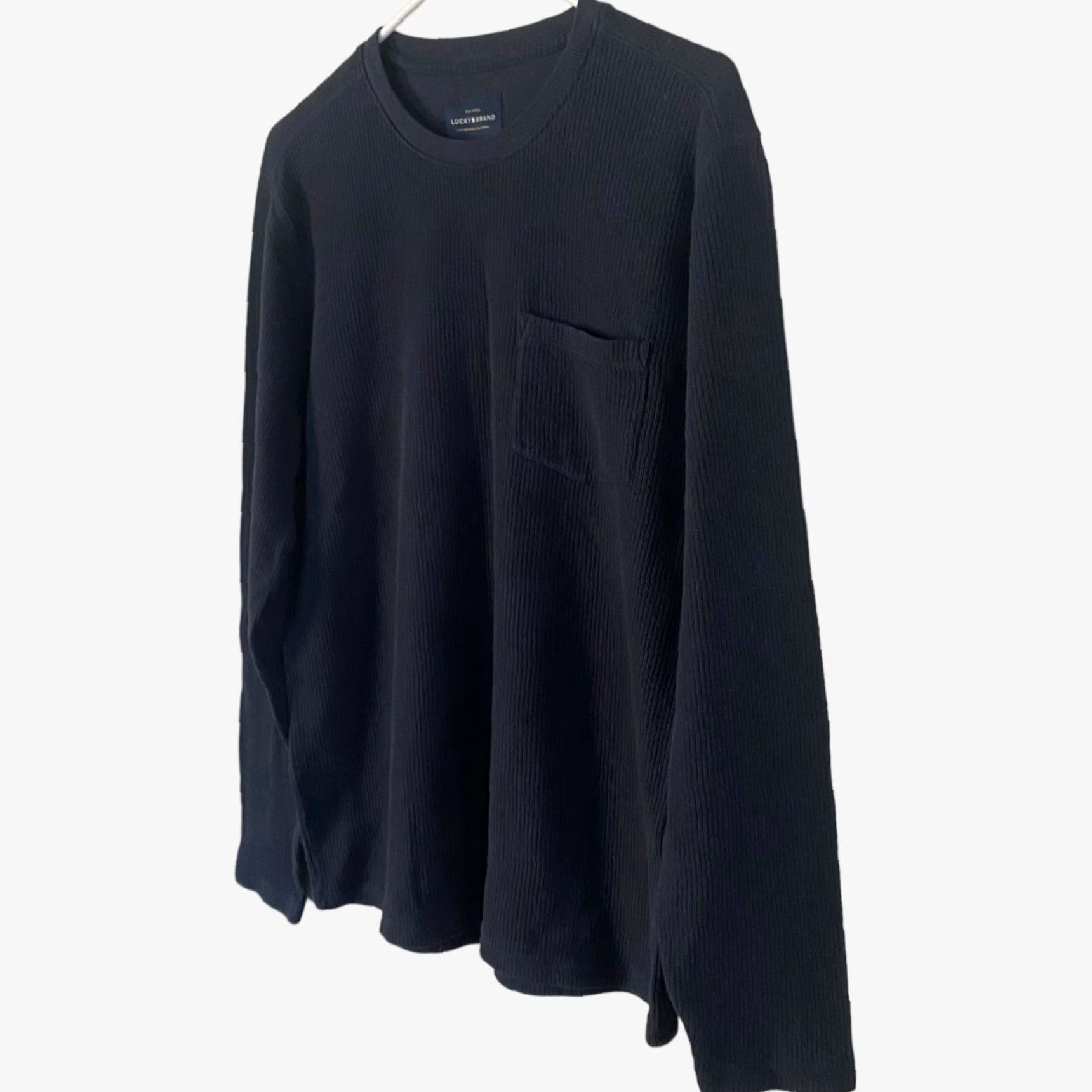 Lucky Brand Lucky Brand Crewneck Shirt Pocket Mens Medium Blue Long Sleeve Size US M / EU 48-50 / 2 - 2 Thumbnail