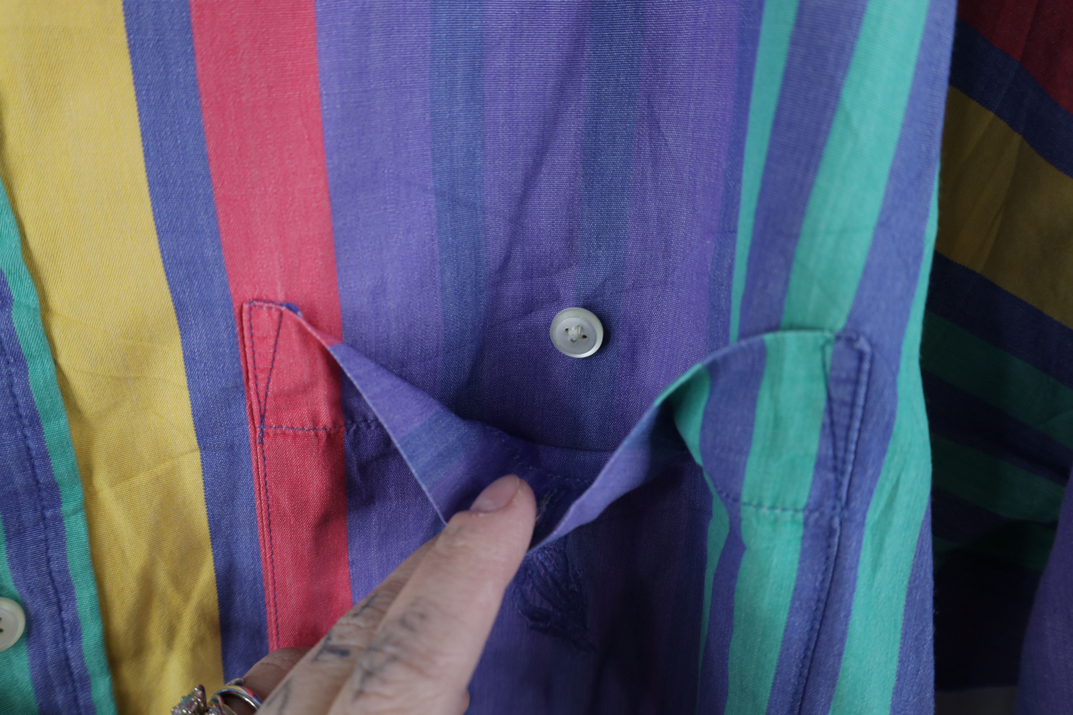 Nautica Vintage 90s Nautica Striped Short Sleeve Button Shirt Size US L / EU 52-54 / 3 - 6 Thumbnail