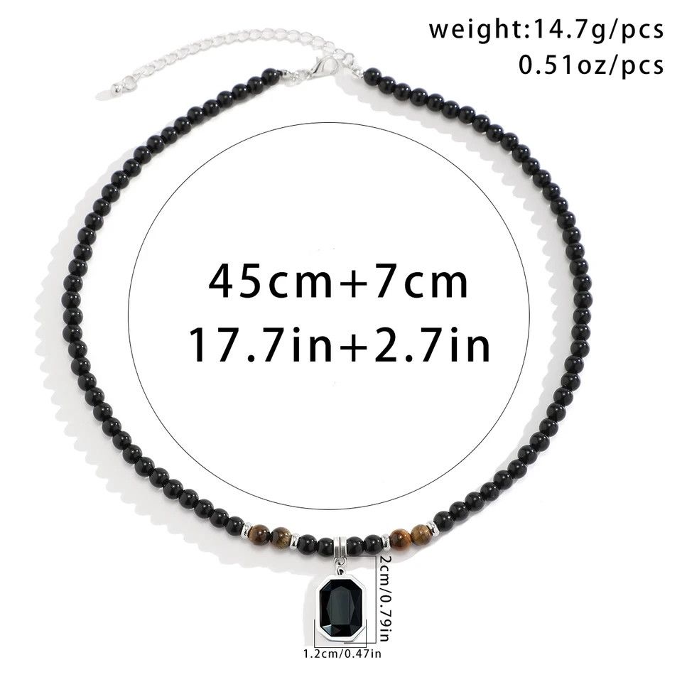 Other Black Bead Pendant Necklace Size ONE SIZE - 6 Thumbnail