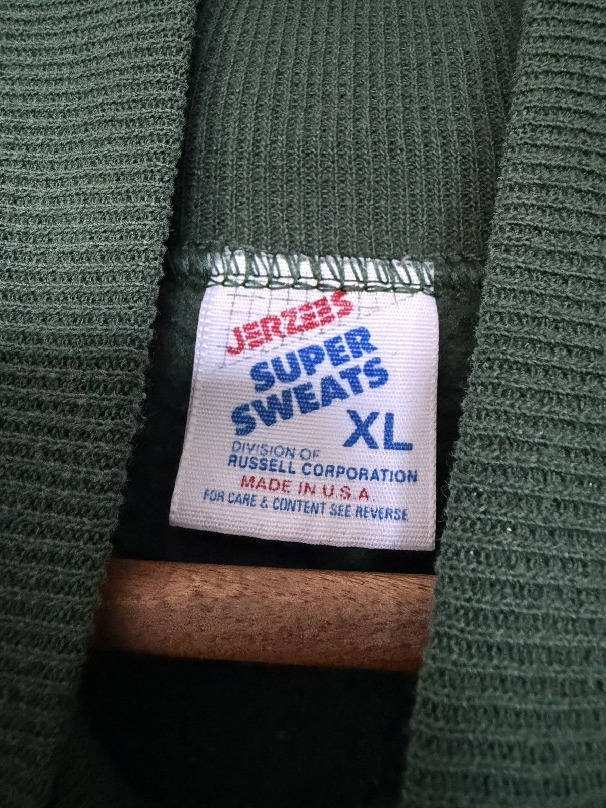 Jerzees Vintage 90s Jerzees dark green super sweats turtleneck Size US XL / EU 56 / 4 - 3 Thumbnail