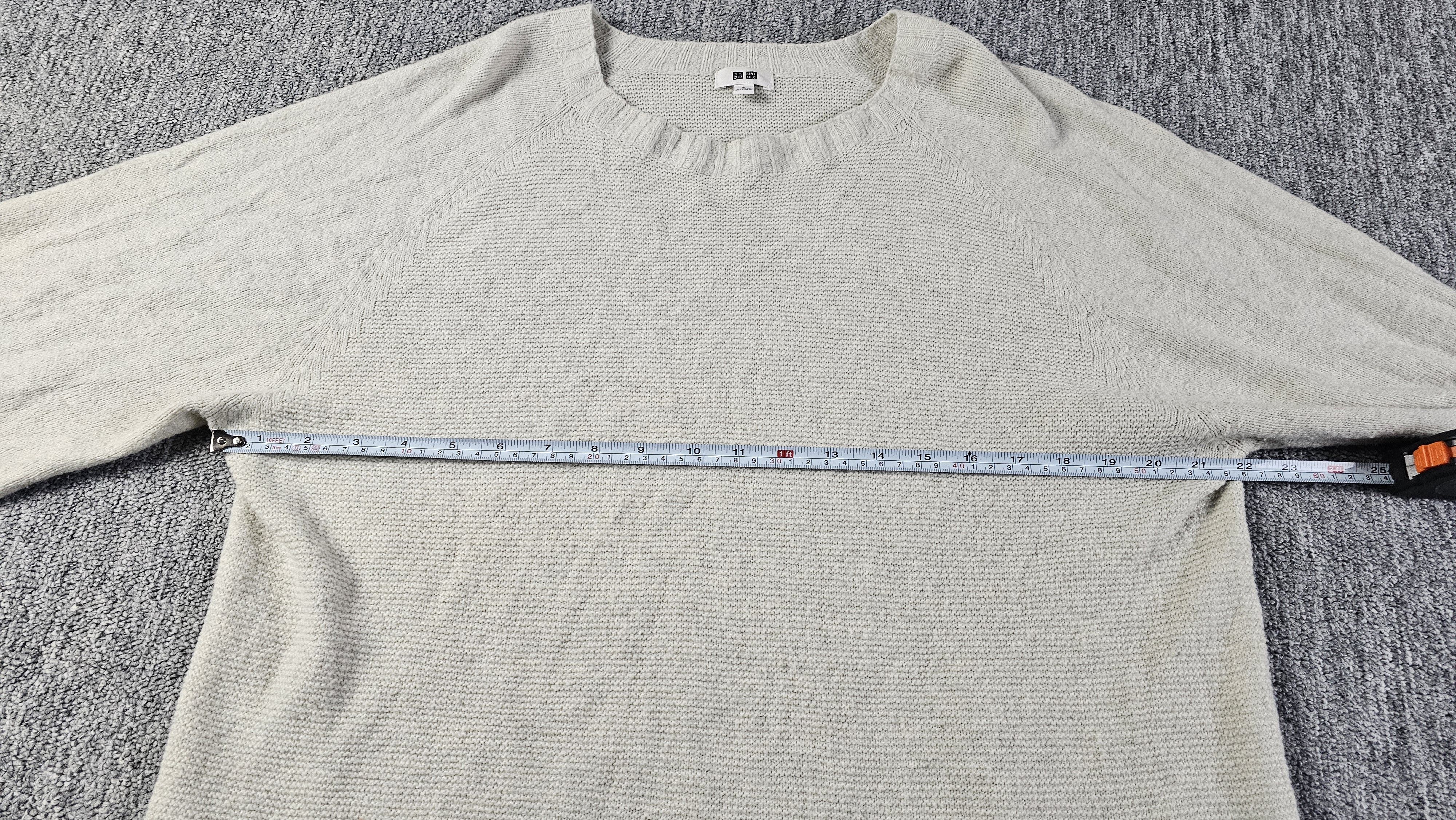 Uniqlo Uniqlo Knit Sweater Women L White Wool Blend Pullover Size L / US 10 / IT 46 - 7 Thumbnail
