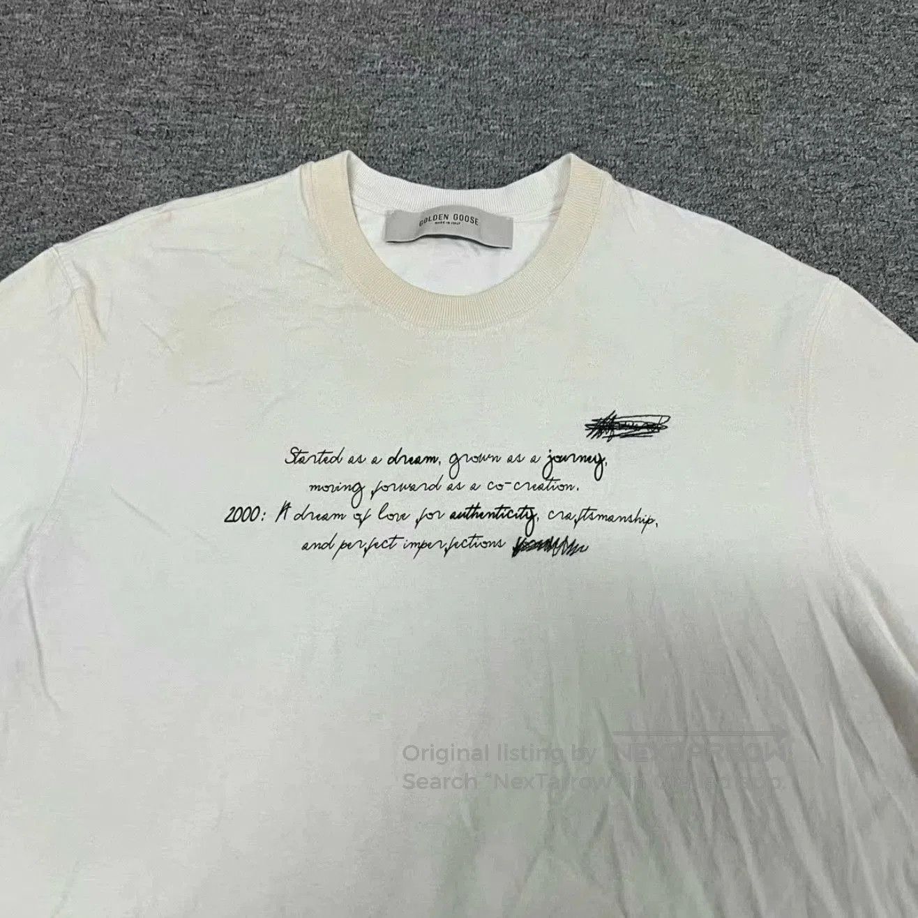 Golden Goose Golden Goose 25ss Distressed Slogan T. Size US S / EU 44-46 / 1 - 3 Thumbnail