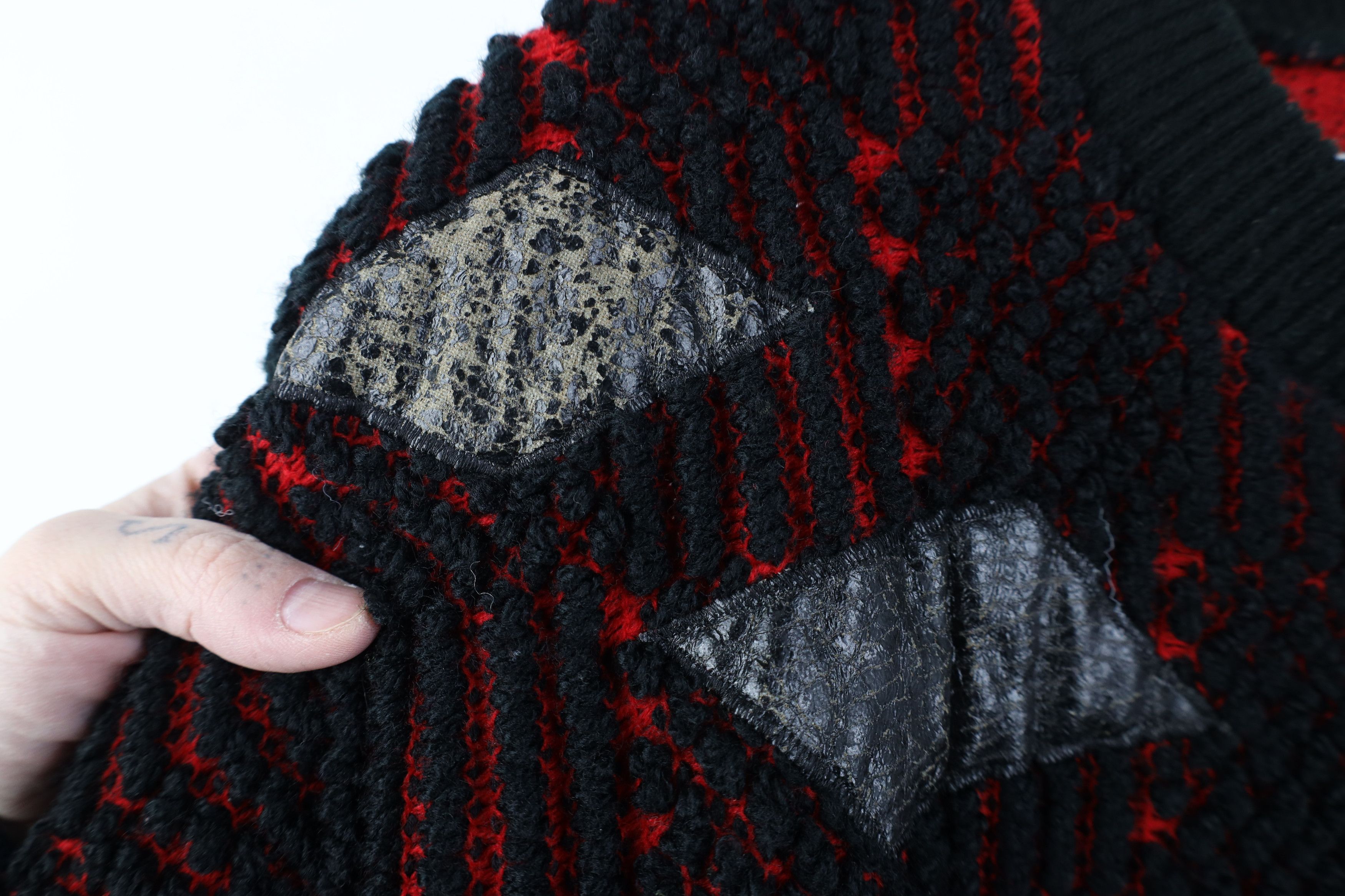 Vintage Vintage 90s Streetwear Trim Chunky Knit Football Sweater Size US M / EU 48-50 / 2 - 6 Thumbnail