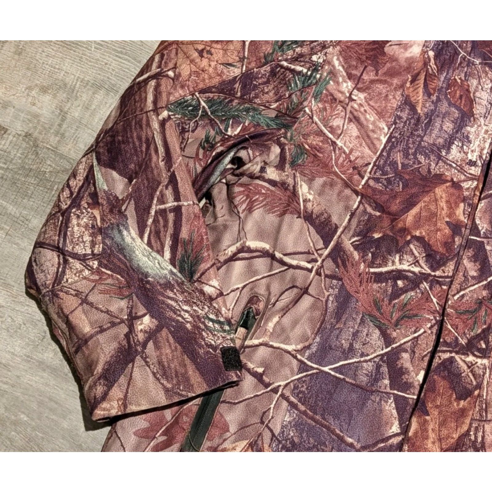Realtree 10X Jacket Mens L Camouflage Hooded Full Zip Hunting Realtree AP Storm Flap Coat Size US L / EU 52-54 / 3 - 4 Thumbnail
