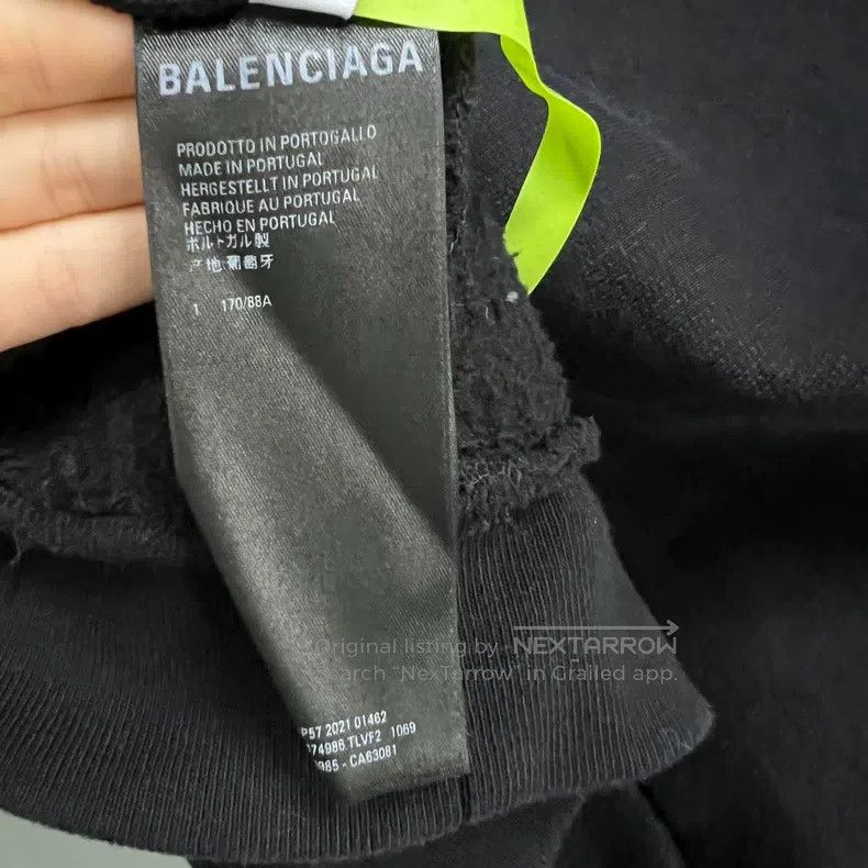Balenciaga Balenciaga Black Printed Logo Hoodie Size US S / EU 44-46 / 1 - 3 Thumbnail