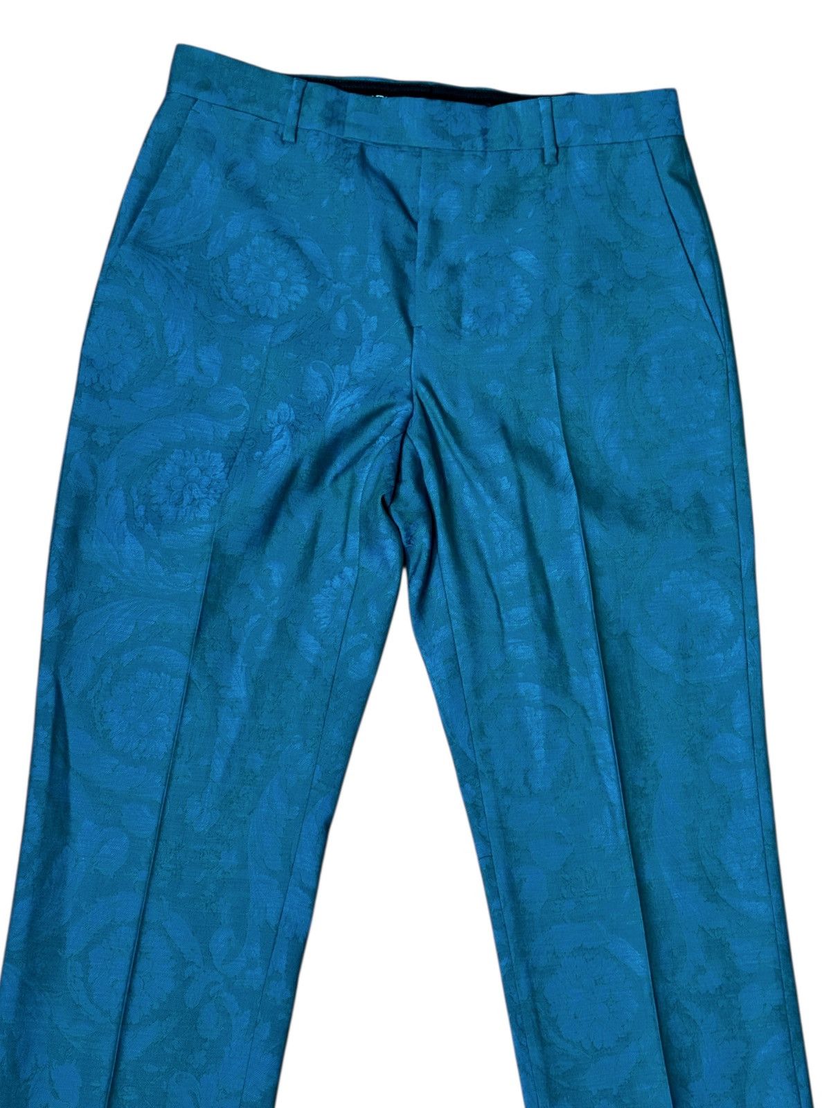Versace Versace turquoise jacquard baroque pants size 48 Size US 32 / EU 48 - 2 Thumbnail