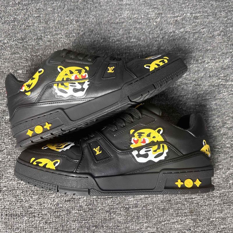 Louis Vuitton Nigo x Louis Vuitton Black Casual Sneakers -2508 Size US 8.5 / IT 38.5 - 6 Thumbnail