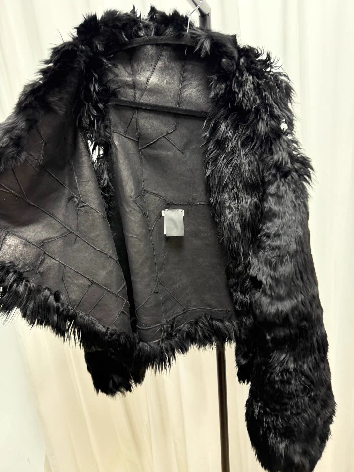 Ann Demeulemeester Ann Demeulemeester Fur Panel Three-Hole Vest Cape K20 Size US S / EU 44-46 / 1 - 4 Thumbnail