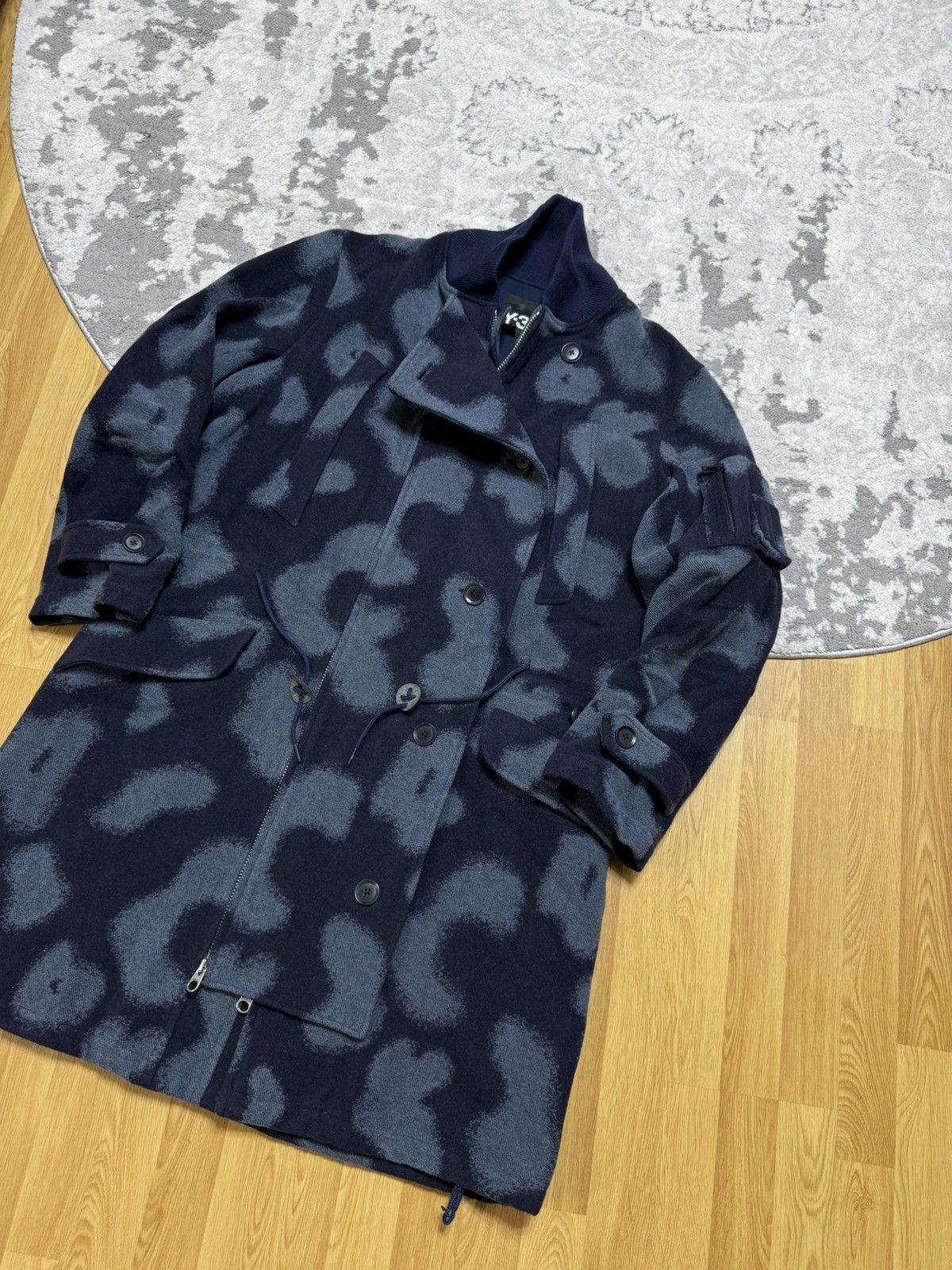 Adidas × Y-3 × Yohji Yamamoto Y-3 Yohji Yamamoto Sample Double-Breasted Wool Coat Leopard Size US M / EU 48-50 / 2 - 5 Thumbnail
