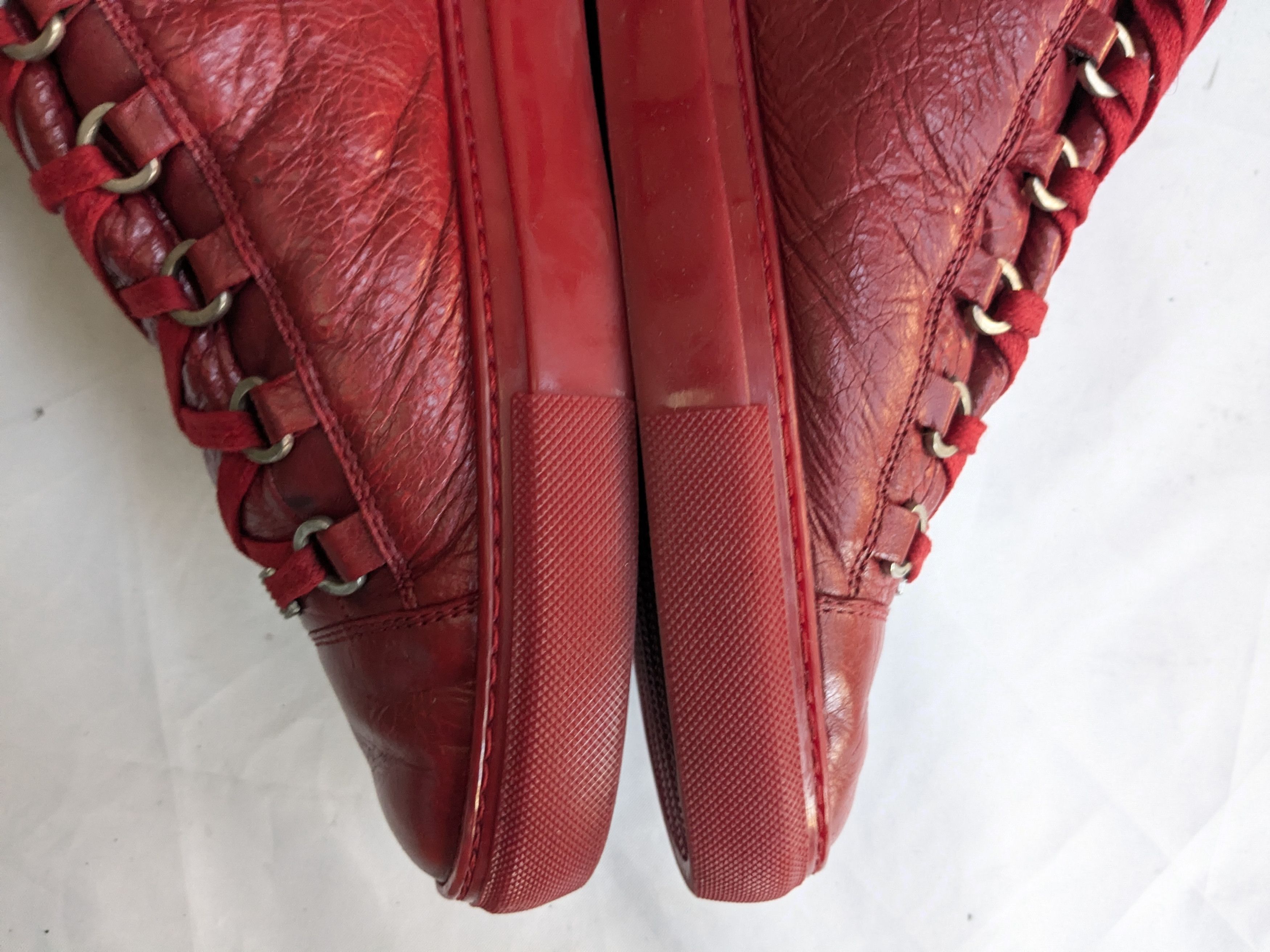 Balenciaga Balenciaga Arena Red 11 Leather High Tops Size US 11 / EU 44 - 10 Thumbnail