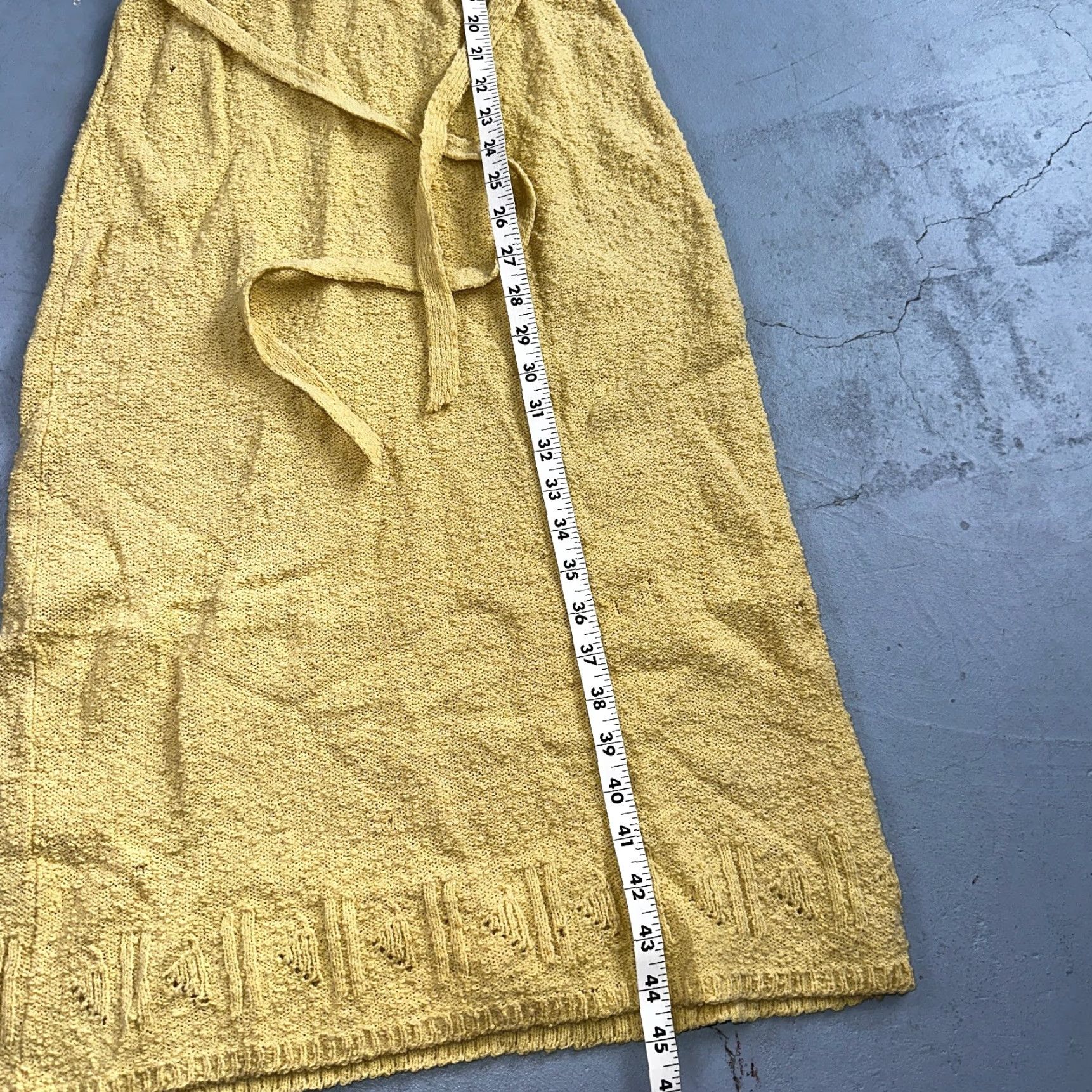 Vintage Vintage 1950s Snyderknit Yellow Knit Dress Sheath Cocktail S Women's Size S / US 4 / IT 40 - 5 Thumbnail