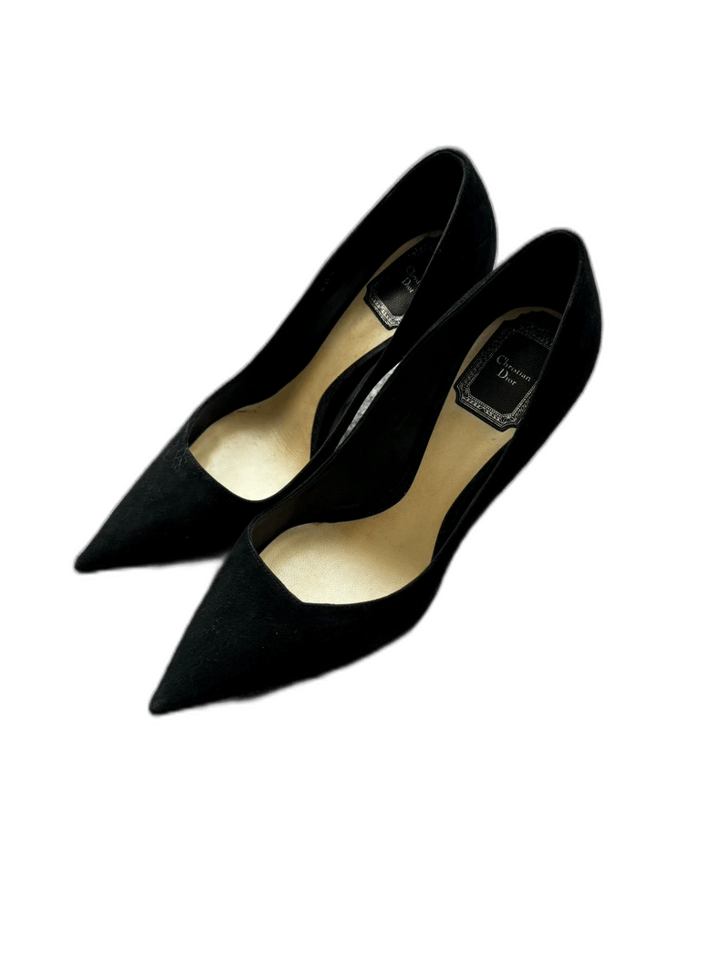 Dior Dior Black Suede High Heels Size 35.5-2505 Size US 5 / IT 35 - 1 Thumbnail