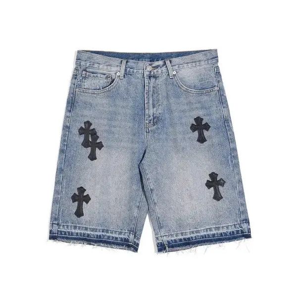 VIBE Embroidered Washed Cross Straight Shorts Size US 30 / EU 46 - 1 Thumbnail