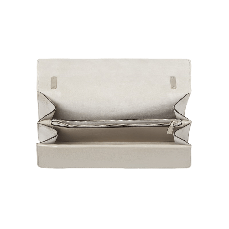 Gucci GUCCI Dionysus Medium Light Grey Patent Shoulder Bag Size ONE SIZE - 5 Thumbnail