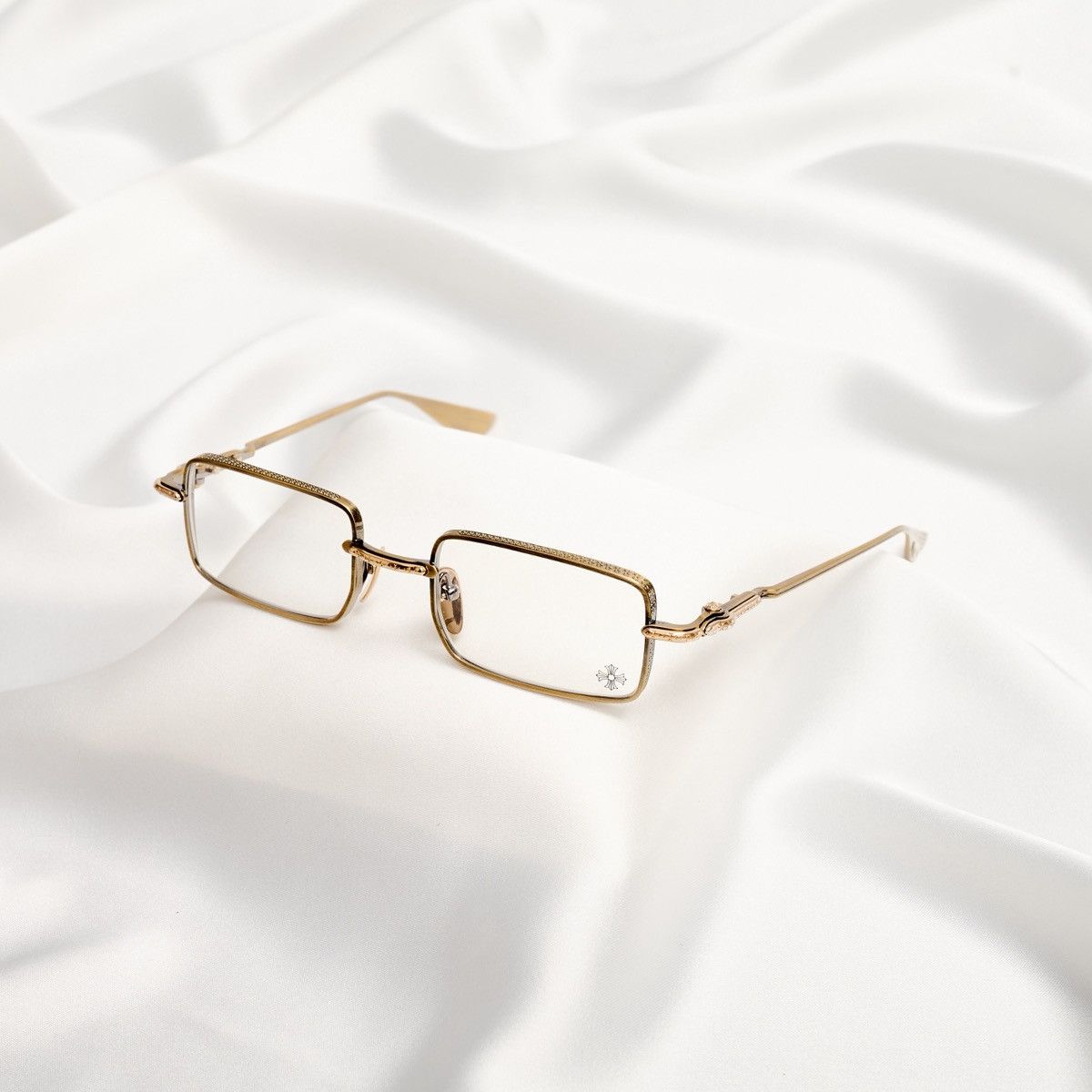 Chrome Hearts CHROME HEARTS BUCKLE RIDER ANTIQUE GOLD GLASSES Size ONE SIZE - 1 Thumbnail