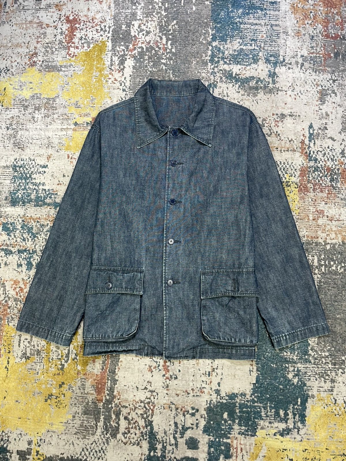 Vintage Vintage Denim Workwear Chore Jacket Size US M / EU 48-50 / 2 - 1 Thumbnail