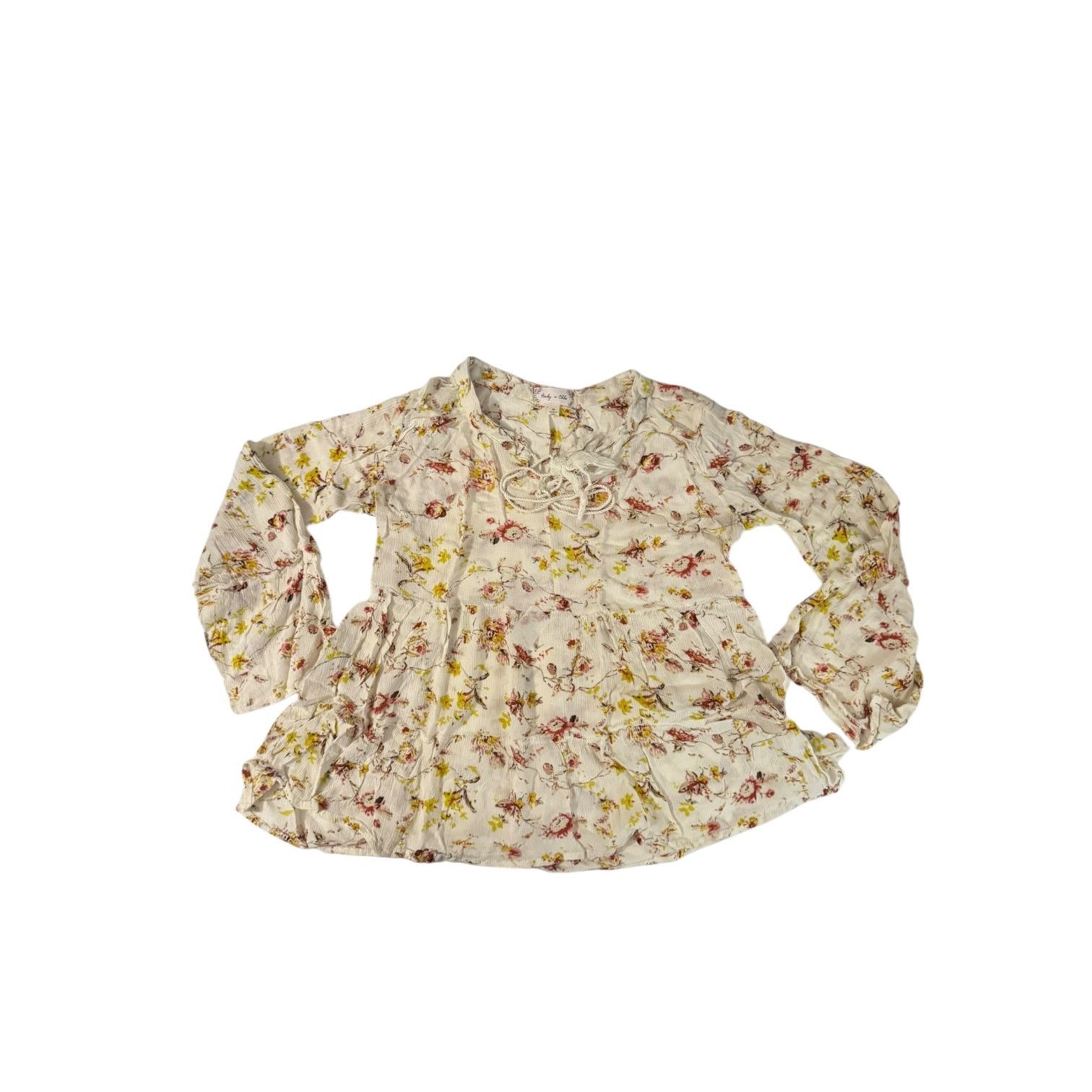 Other Bailey & Chloe Cream Colored Floral Top w/Flared Arms – M Size M / US 6-8 / IT 42-44 - 1 Thumbnail